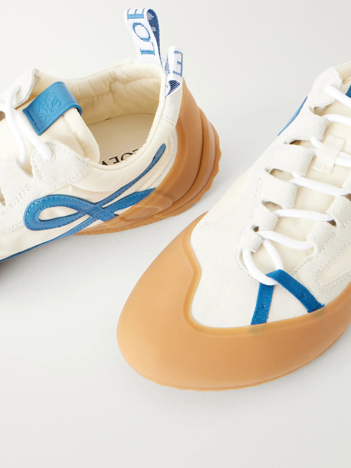 Grip Tpu And Shell-trimmed Suede Sneakers