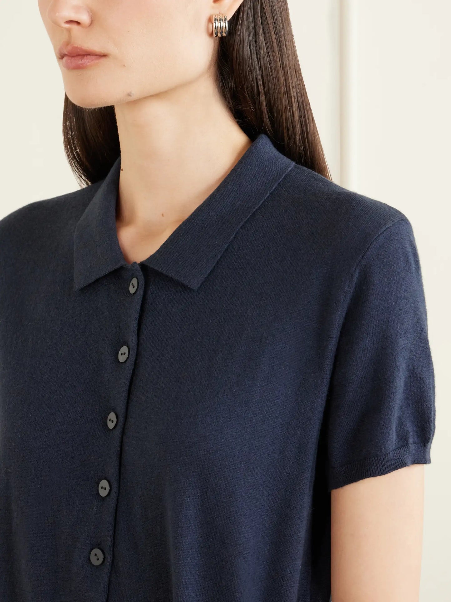 Anthea Tie-detailed Cotton And Cashmere-blend Midi Dress