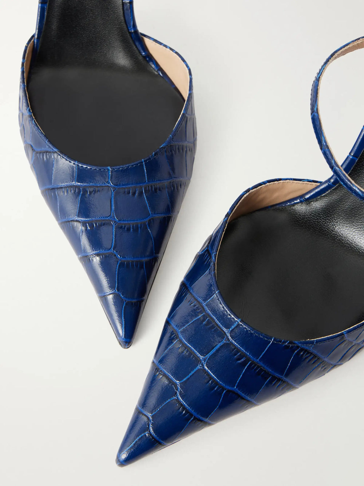 85 Croc-embossed Leather Pumps