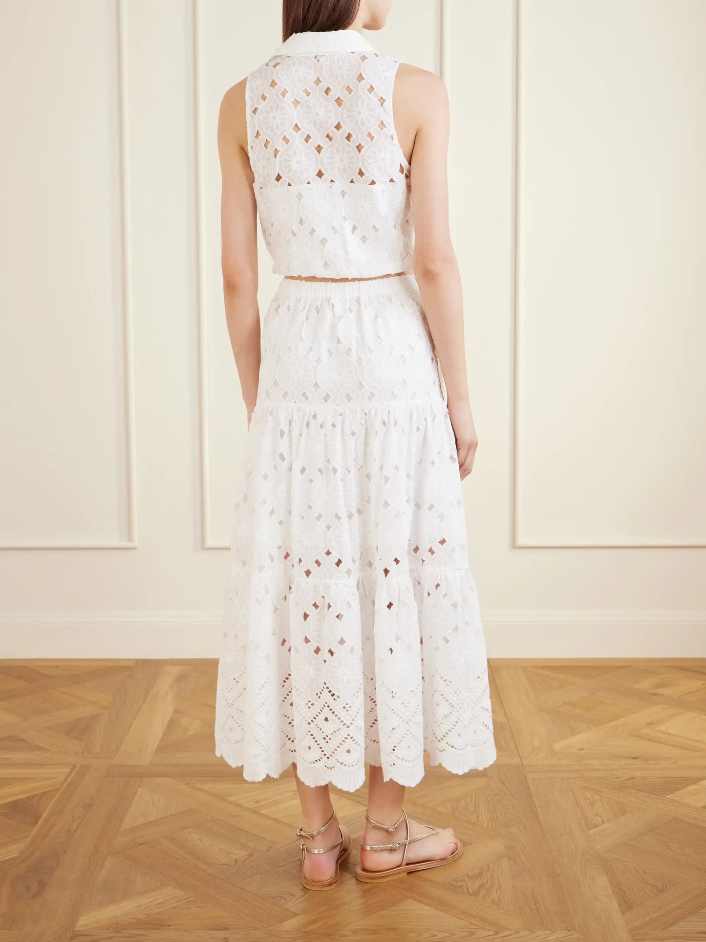Highland Knotted Embroidered Cotton Blouse