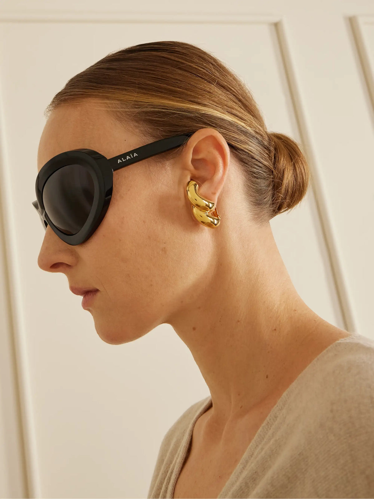 Alaïa Round-frame Acetate Sunglasses