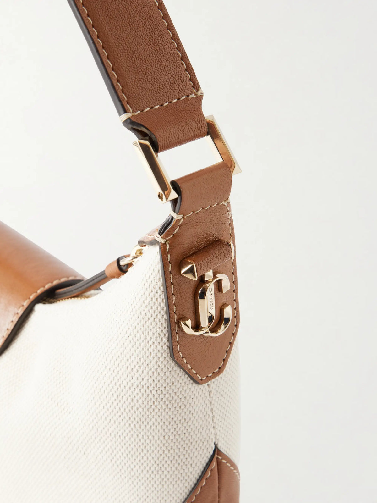 Bar Small Canvas Leather-trim Shoulder Bag