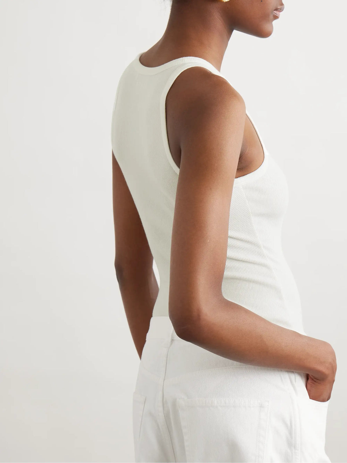 Alaïa Ribbed-knit Bodysuit