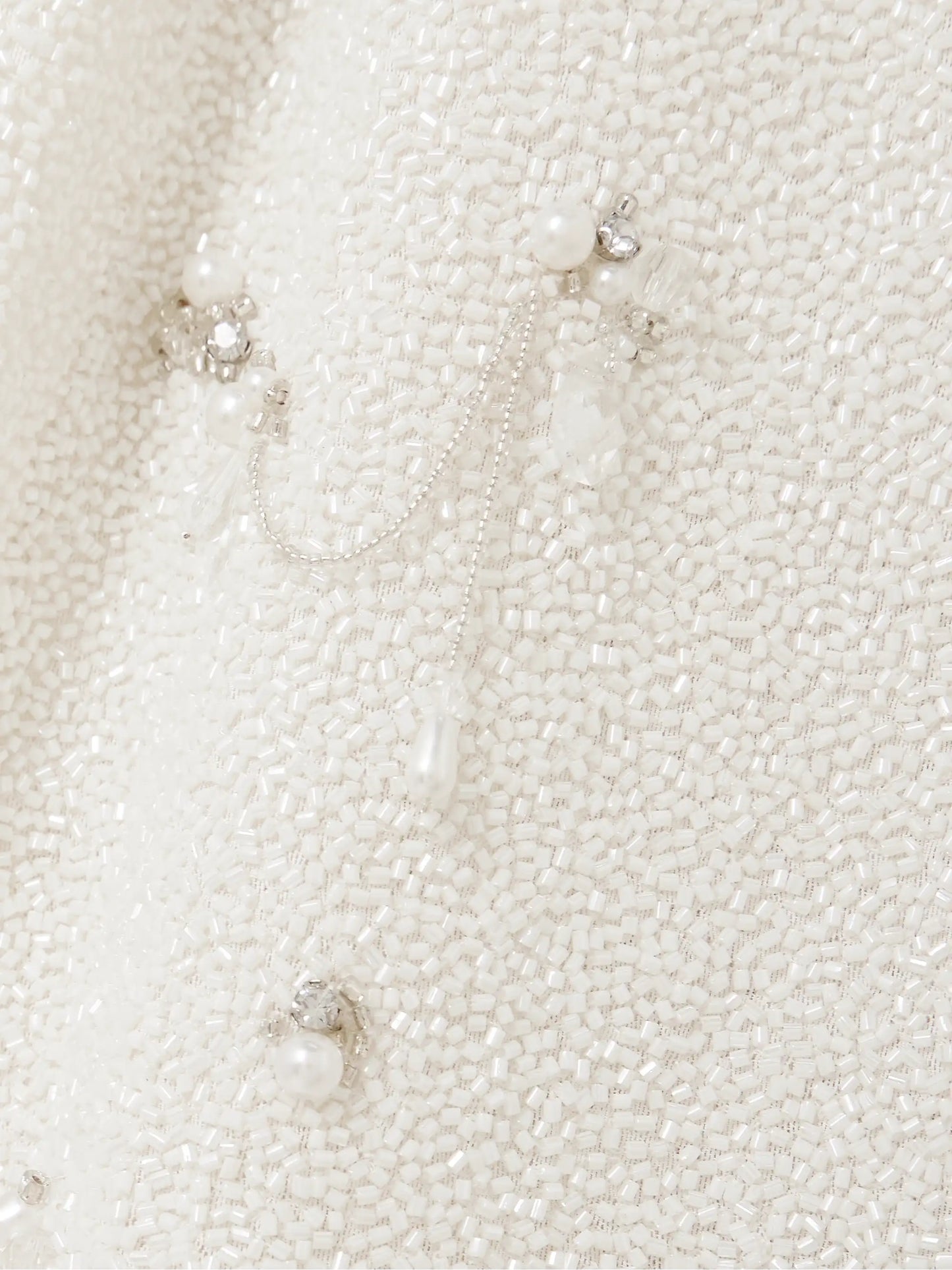 Droplet Embellished Beaded Stretch-tulle Gown