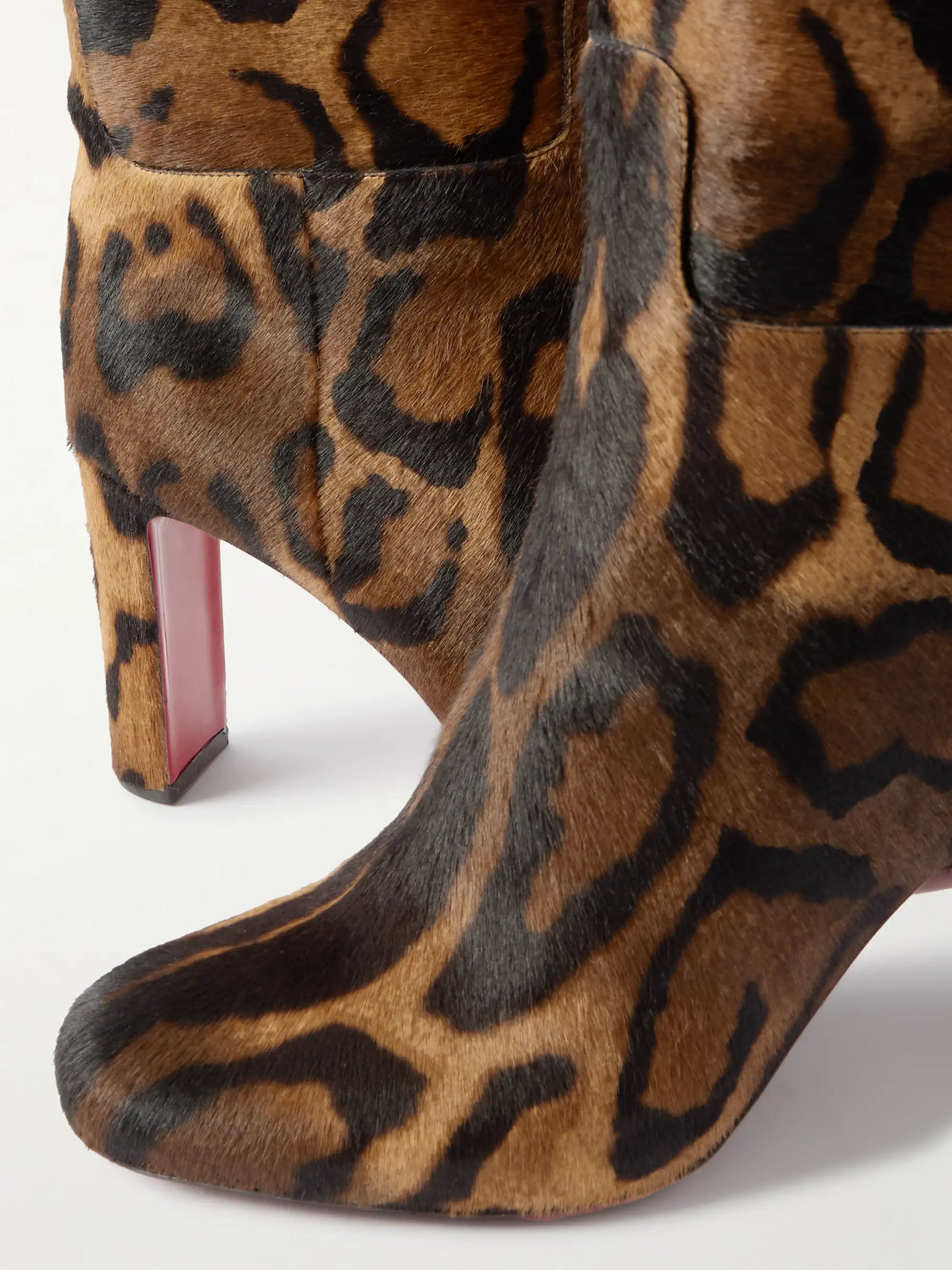 Loo Botta 85 Leopard-print Calf Hair Knee Boots