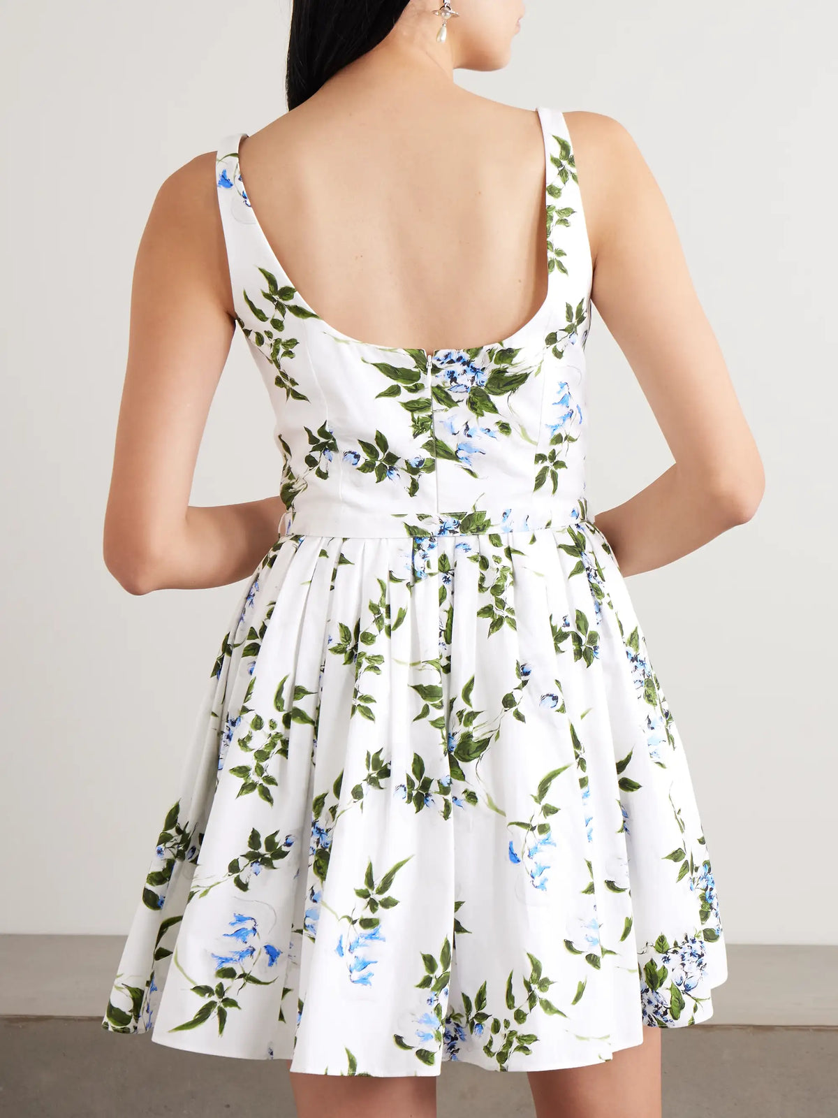 Eglantine Belted Gathered Floral-print Cotton-poplin Mini Dress