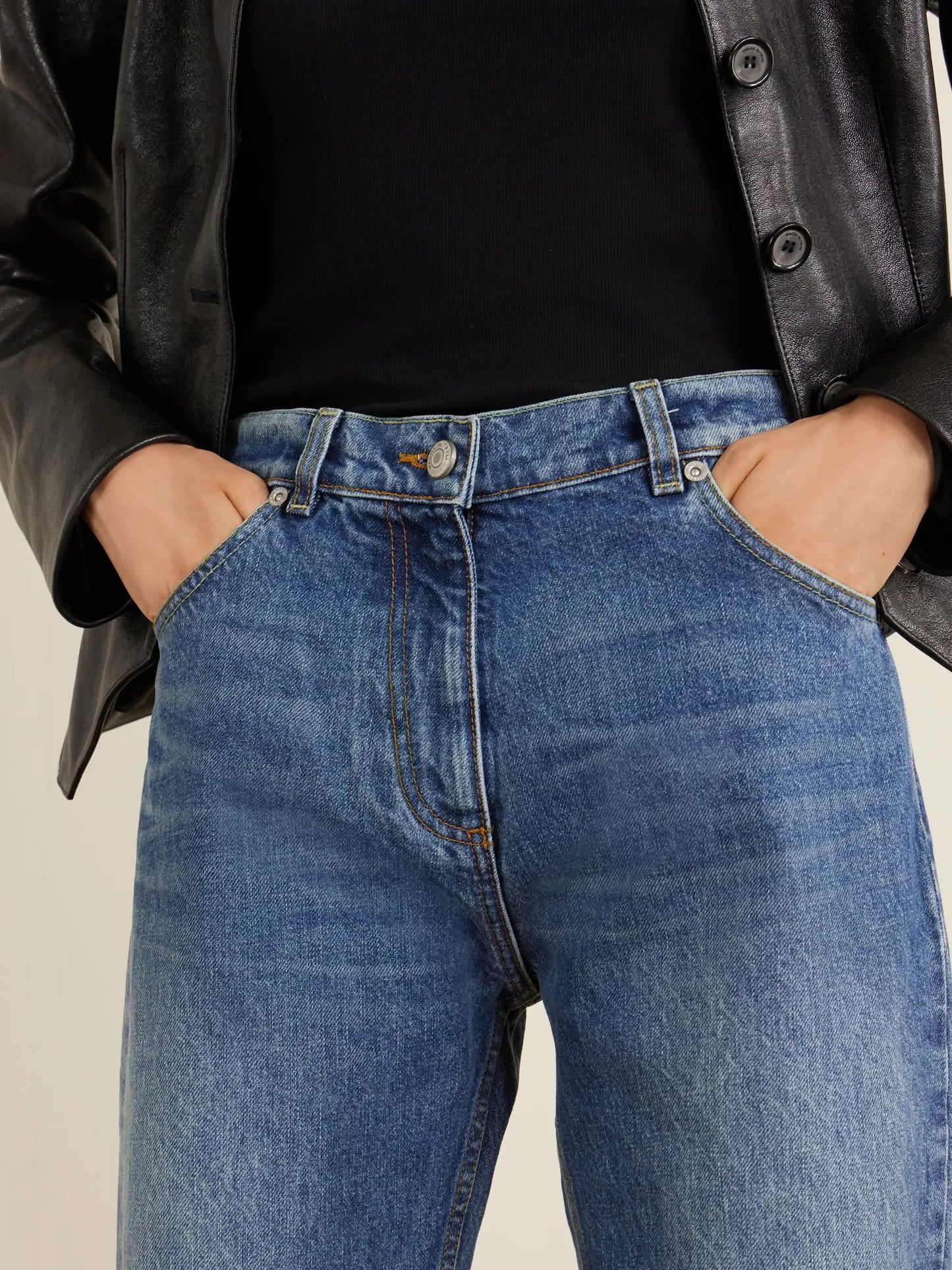 High-rise Straight-leg Boyfriend Jeans