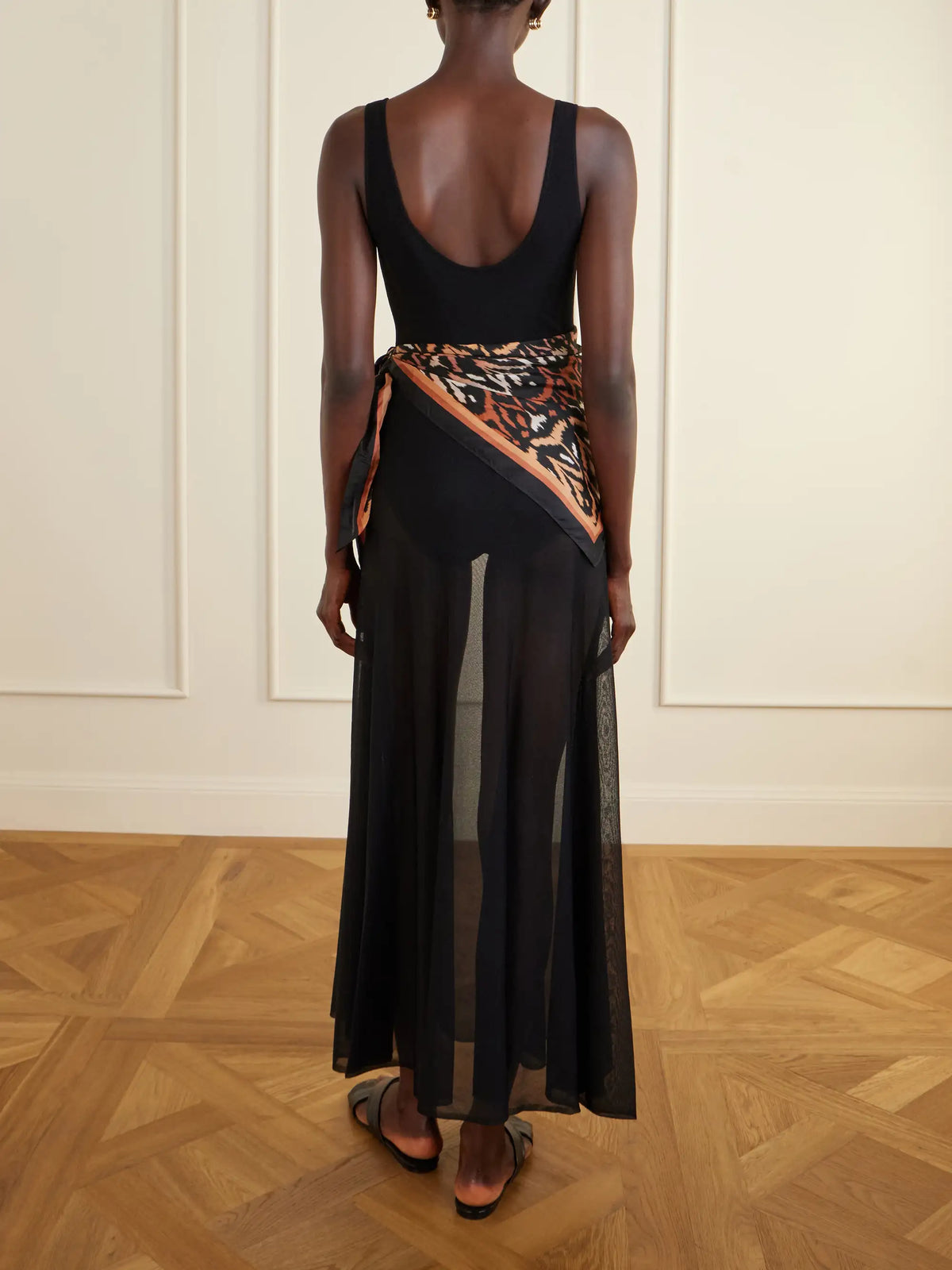 Zimmermann Aster Scarf-detailed Organza Maxi Dress