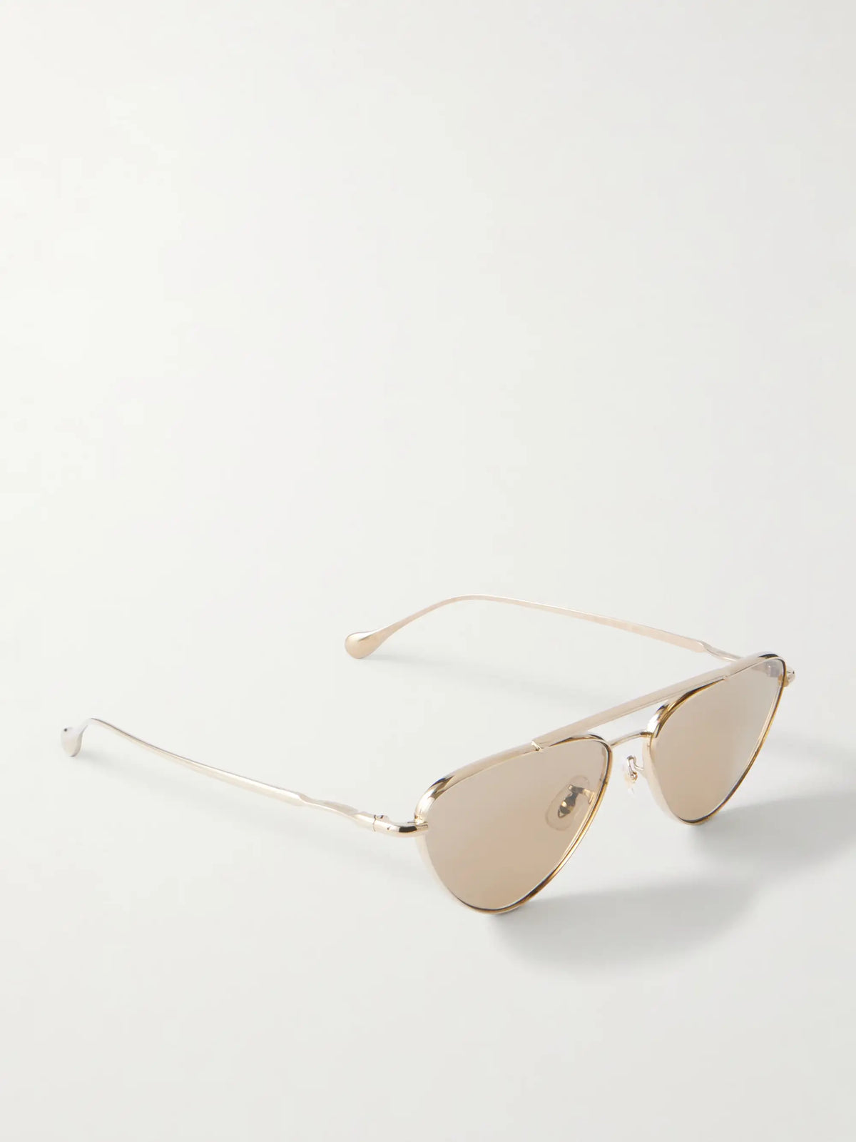 + Jil Sander Aviator-style Gold-tone Titanium Sunglasses