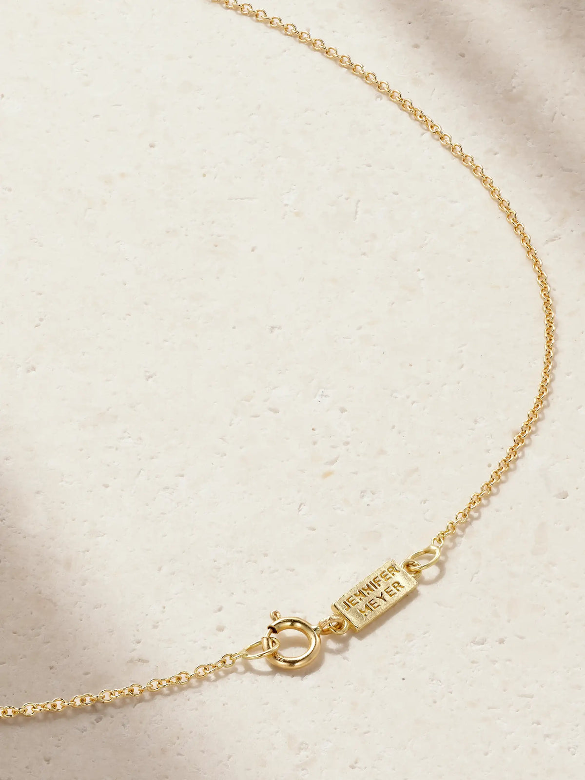 Mini Hamsa 18-karat Gold Diamond Necklace