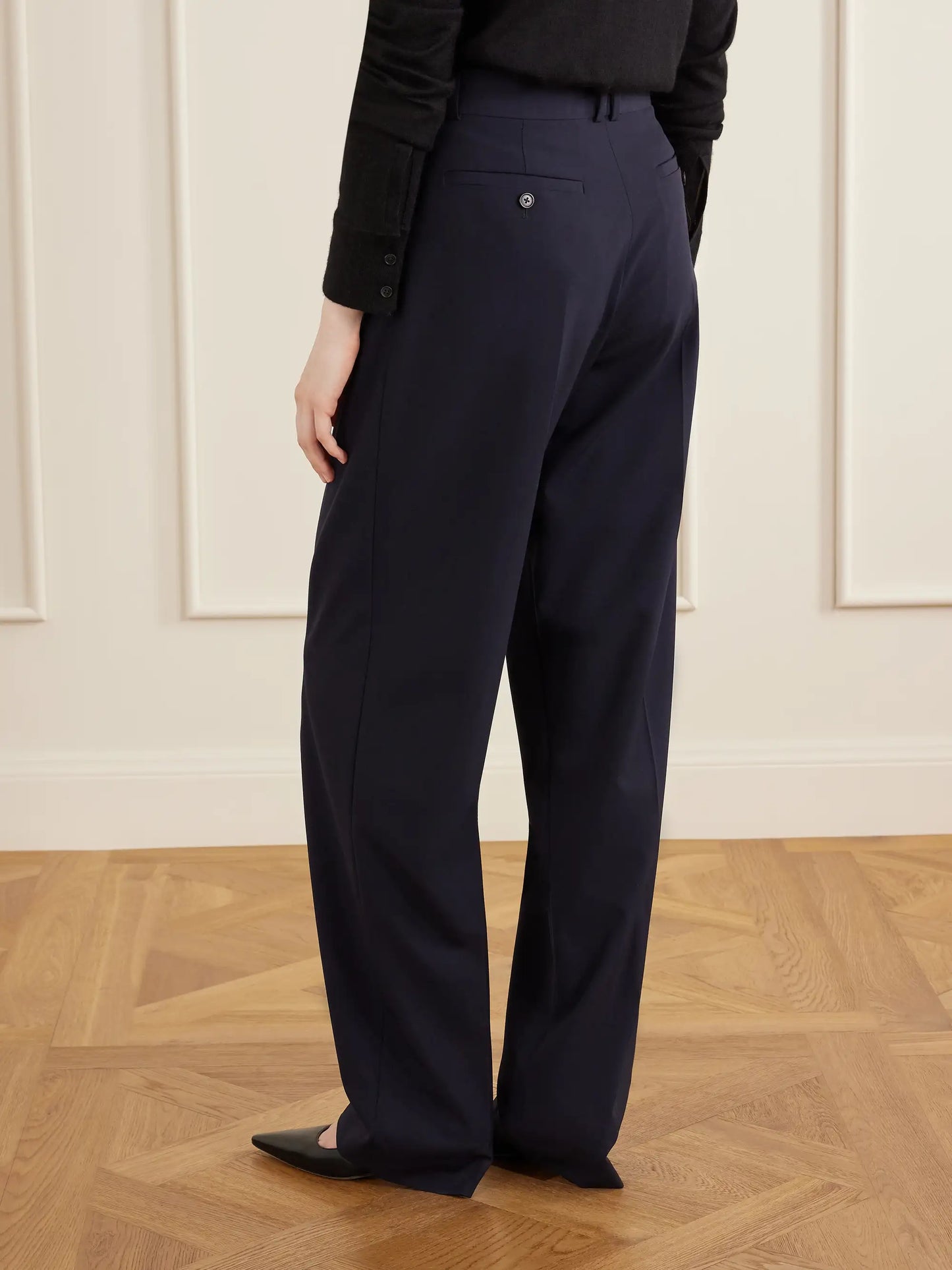 Mune Merino Wool-poplin Straight-leg Pants
