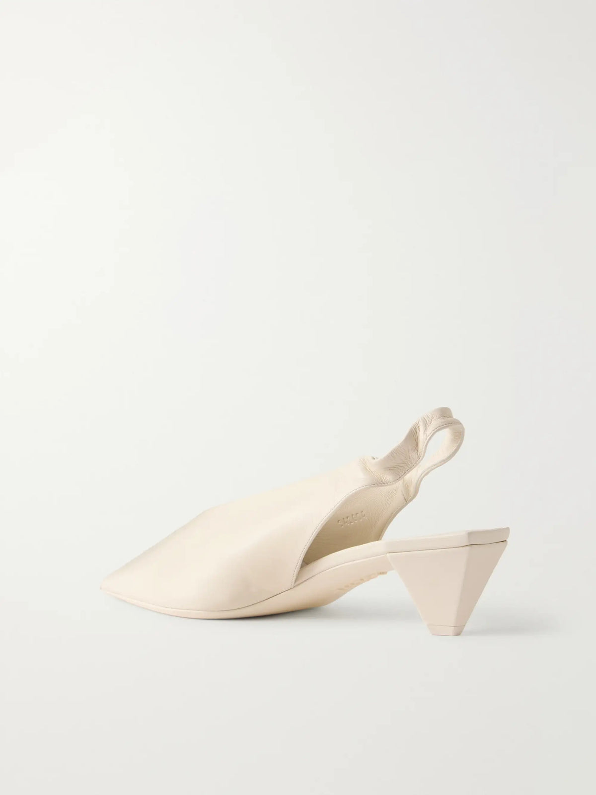 Origami Cubic Slingback 45 Leather Pumps