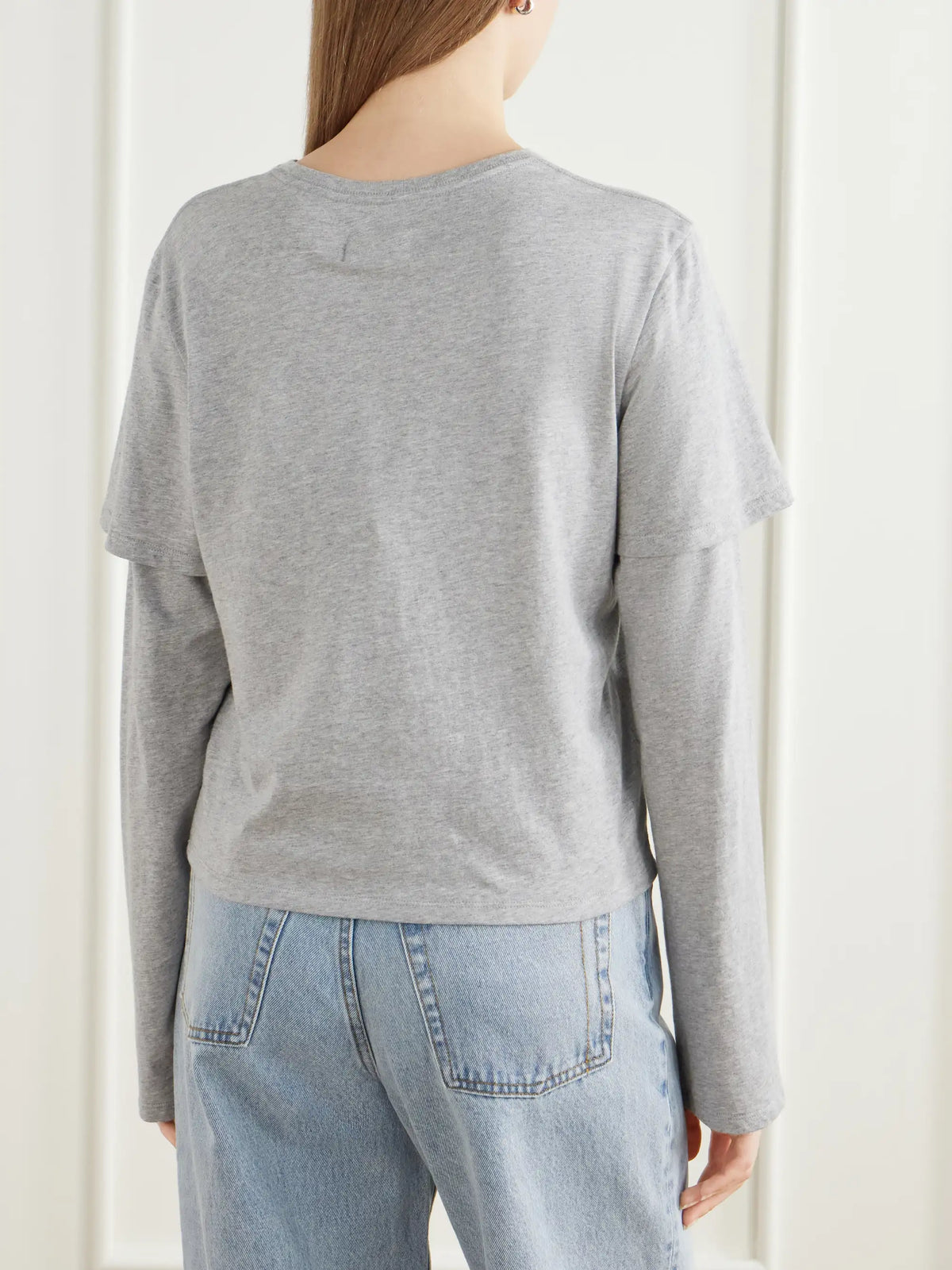 Still Here 2tee Layered Cotton-jersey T-shirt