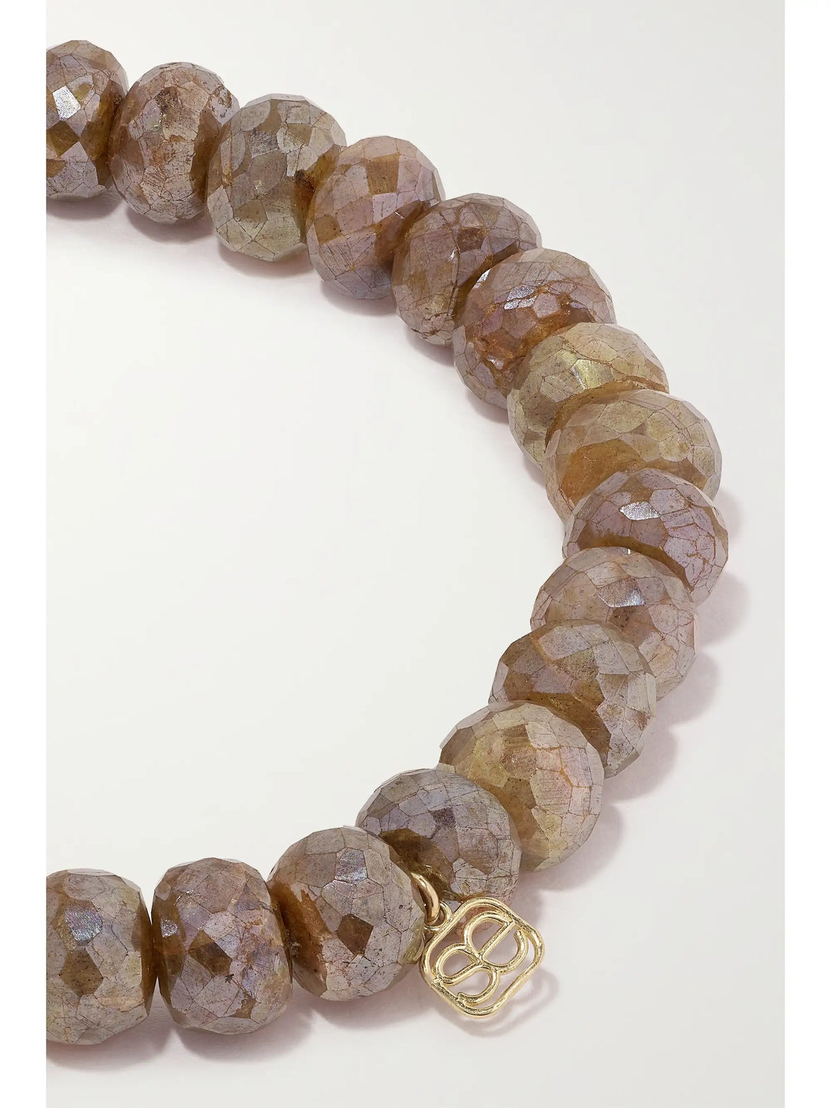 Tiny Feather 14-karat Gold, Labradorite And Diamond Bracelet