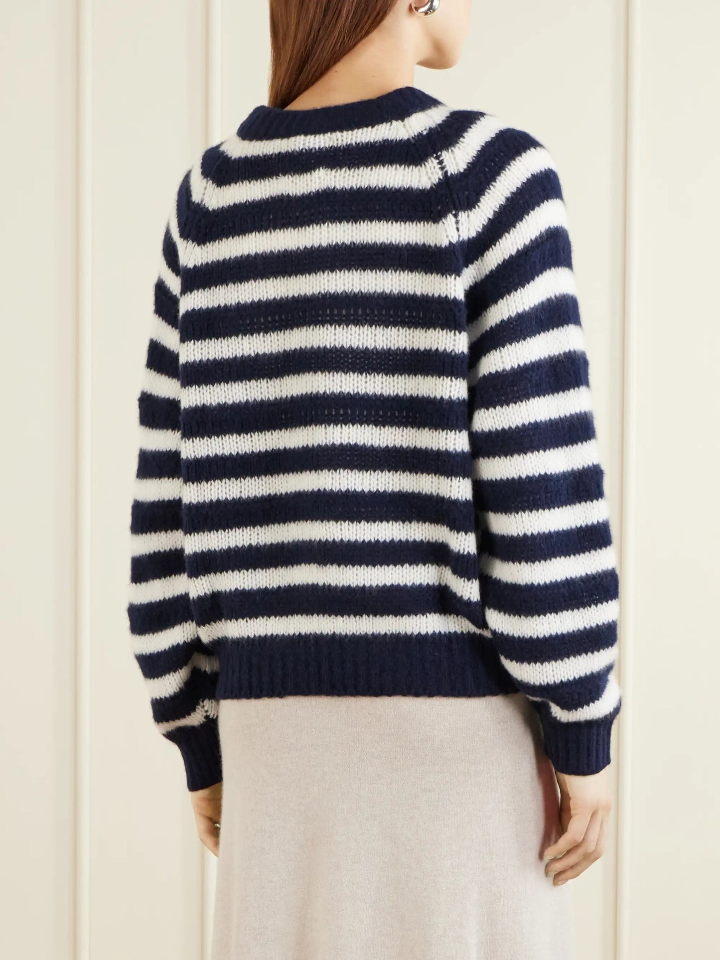 Reni Striped Cashmere And Silk-blend Sweater