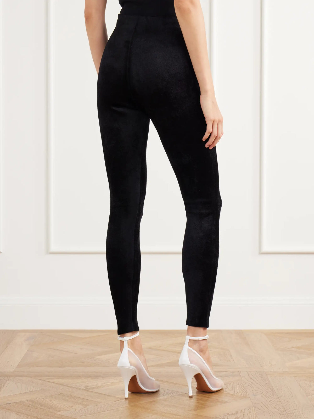 Alaïa High-rise Velvet Leggings