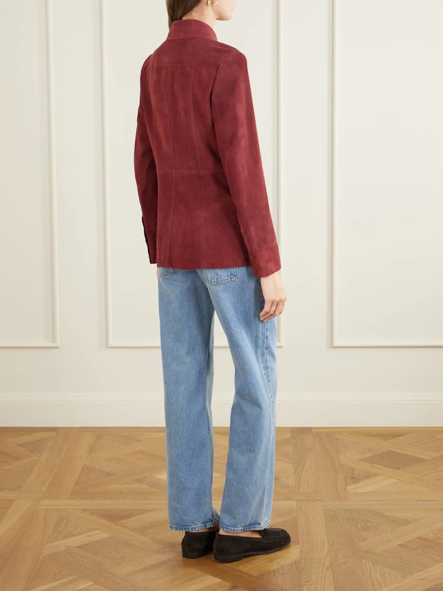 Paneled Suede Shirt