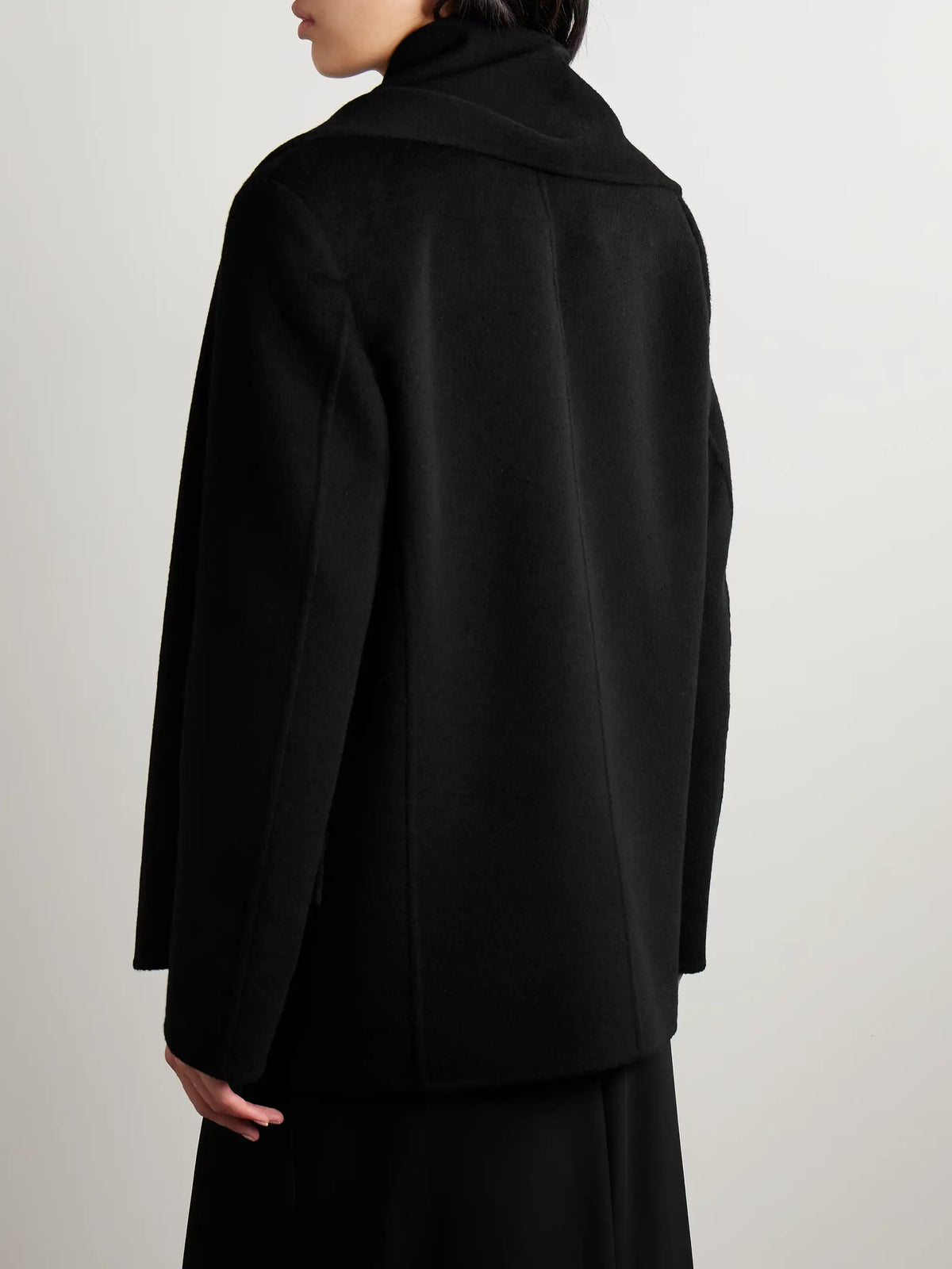 Calitra Scarf-detailed Double-breasted Cashmere Blazer