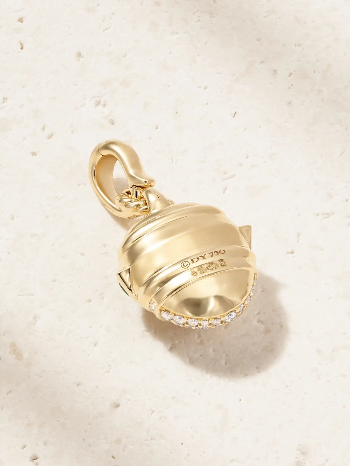 18-karat Gold, Diamond And Emerald Pendant