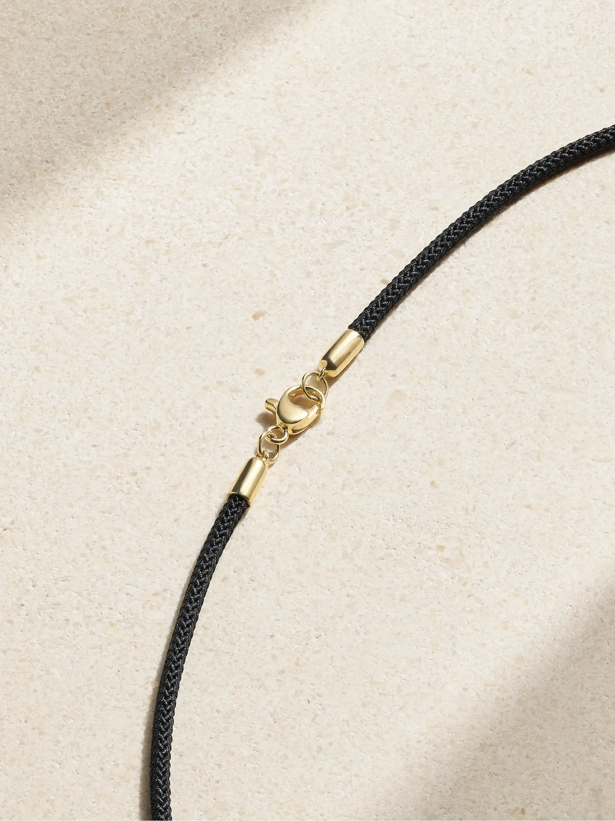 STONE STRAND Crosby 10-karat Gold, Cord And Diamond Choker