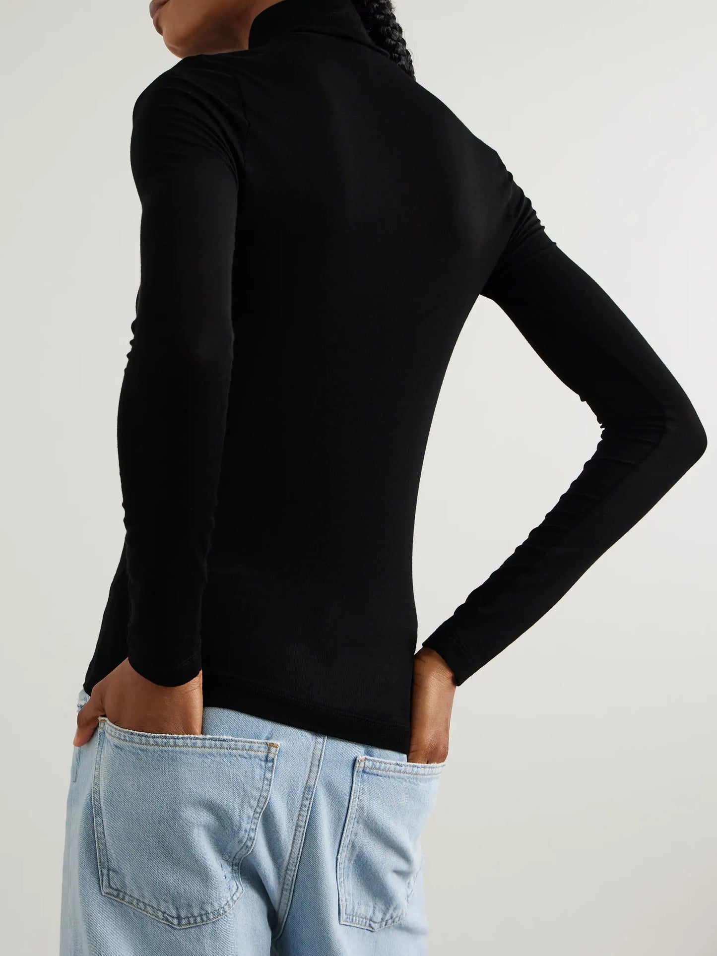 Pascale Stretch-lyocell Turtleneck Top