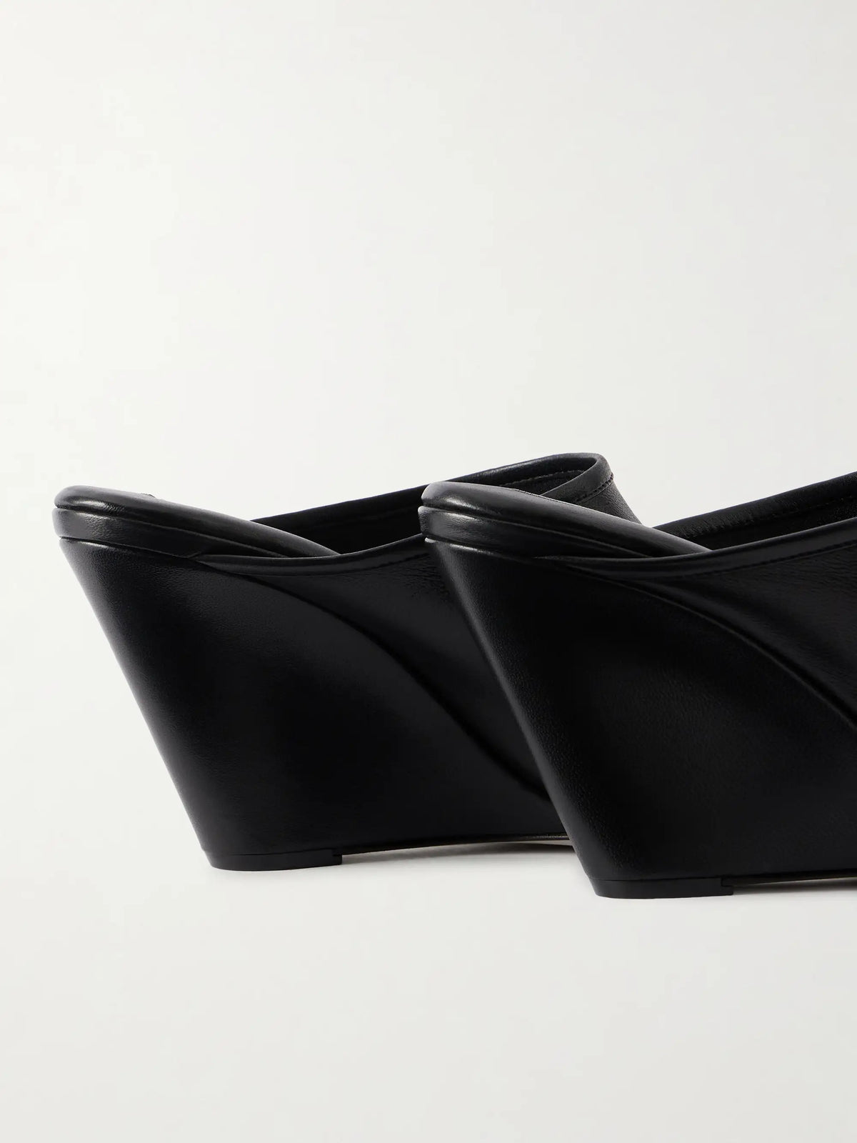 75 Stretch Leather Wedge Mules
