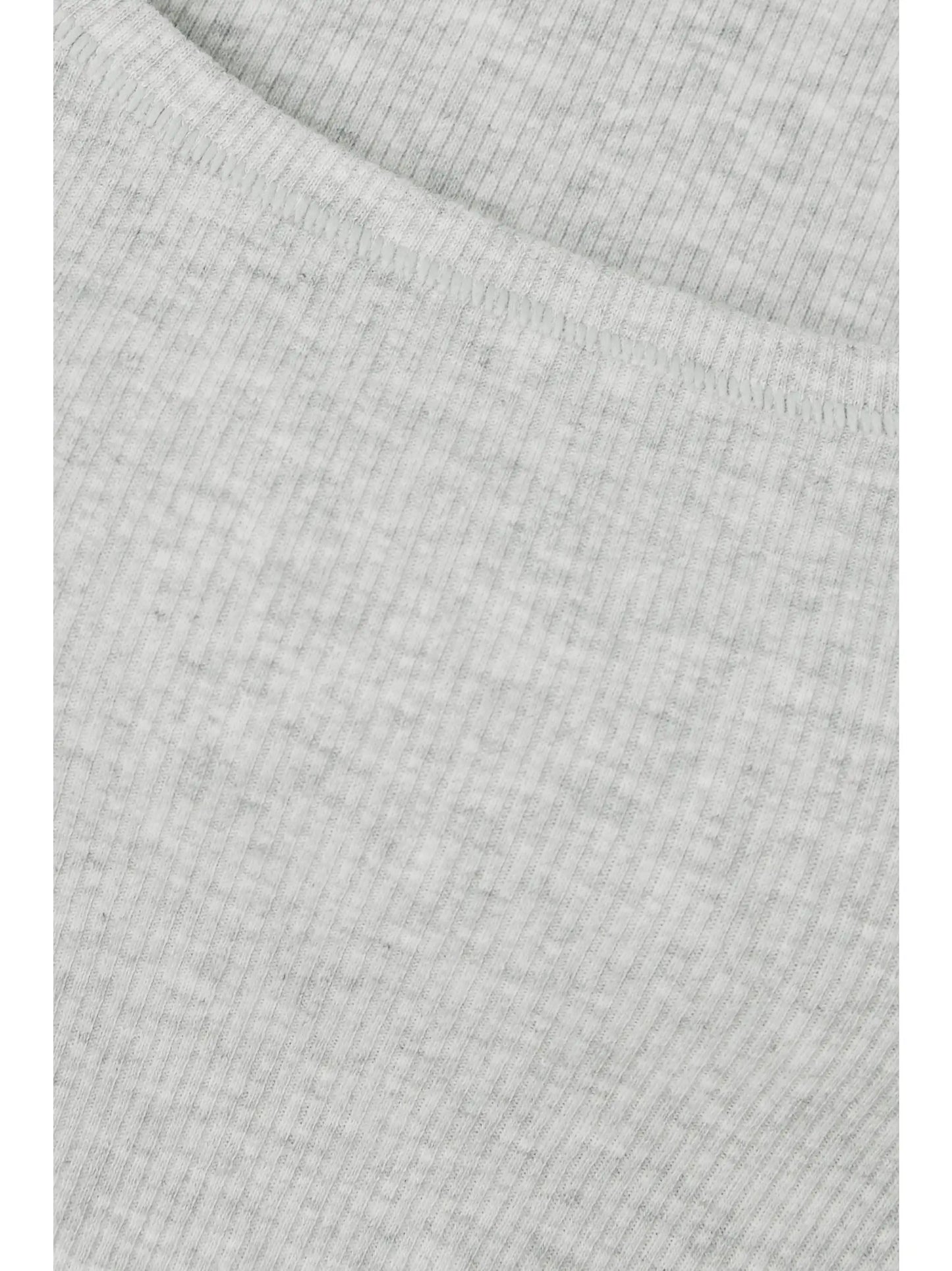 Cotton Collection Cropped Ribbed Cotton-blend Jersey Tank - Light Heather Grey