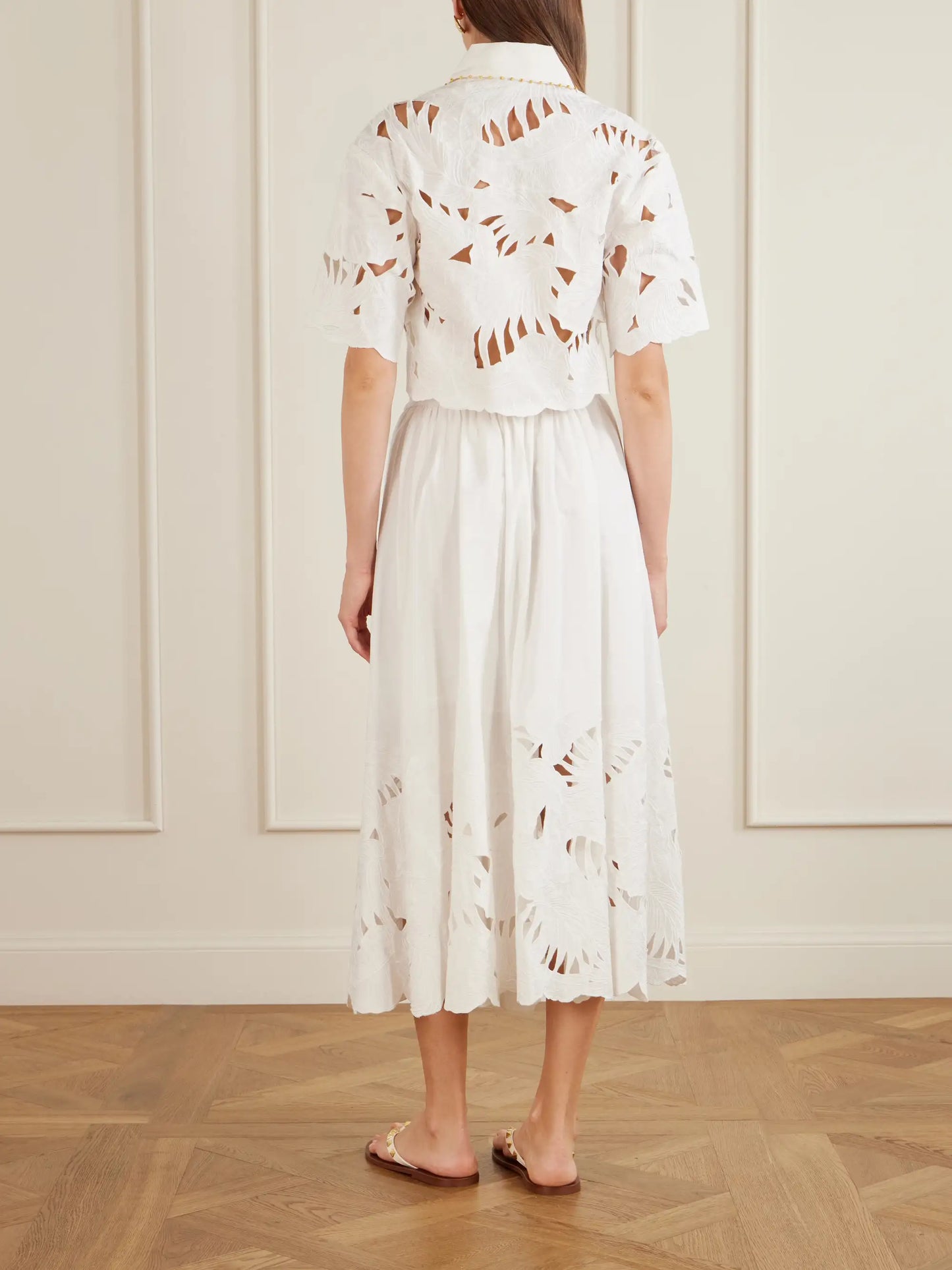 Mahon Cropped Embroidered Cotton Top