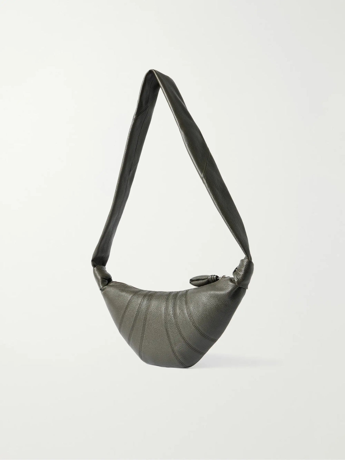 Croissant Small Paneled Textured-leather Shoulder Bag