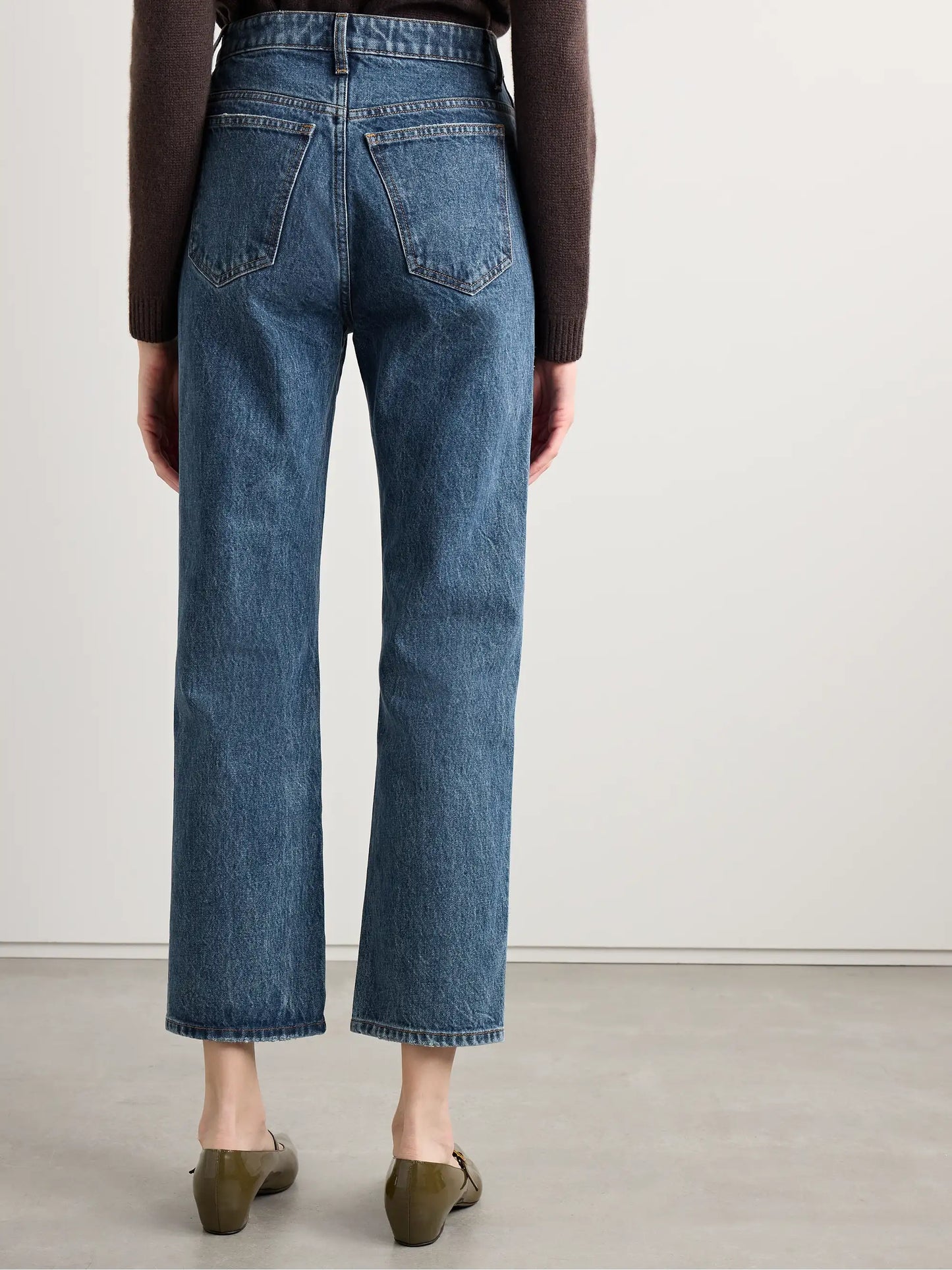 Abigail Cropped High-rise Straight-leg Jeans