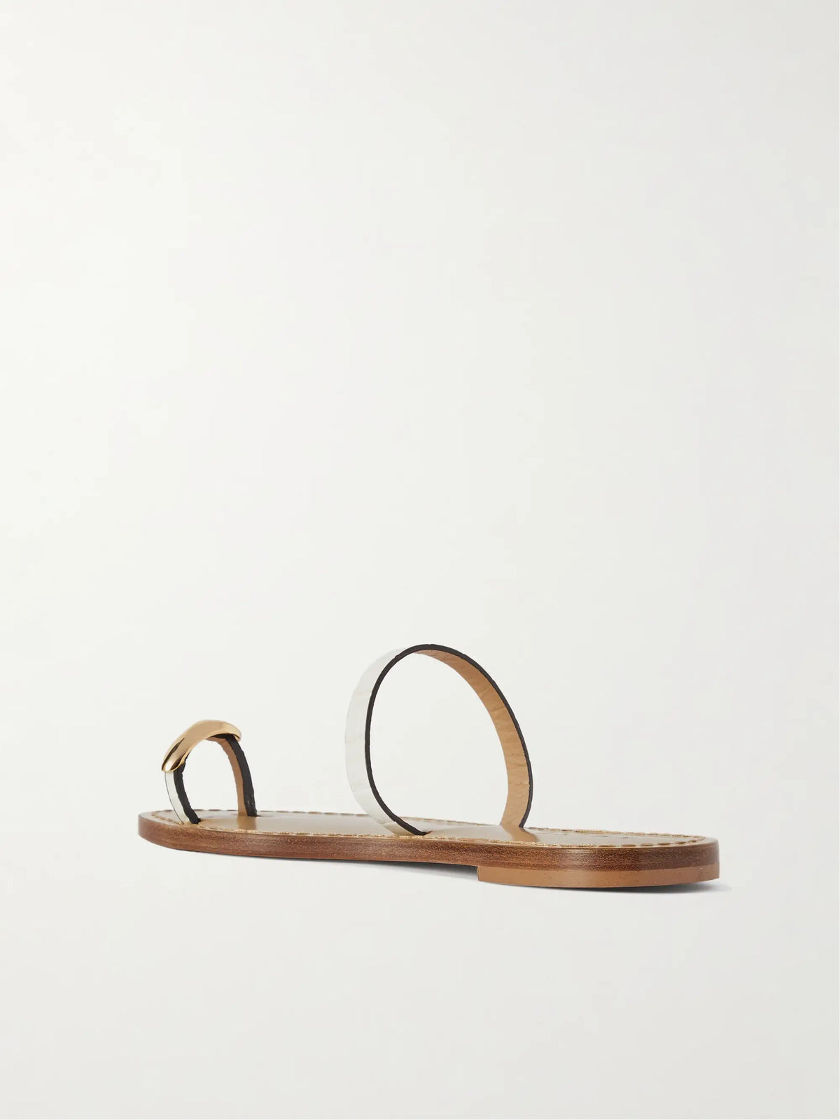 The Kibera Embellished Croc-effect Leather Sandals