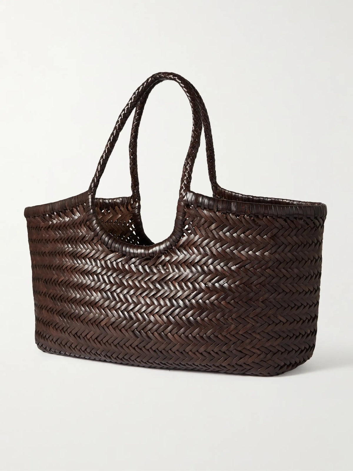 Nantucket Large Woven Leather Tote