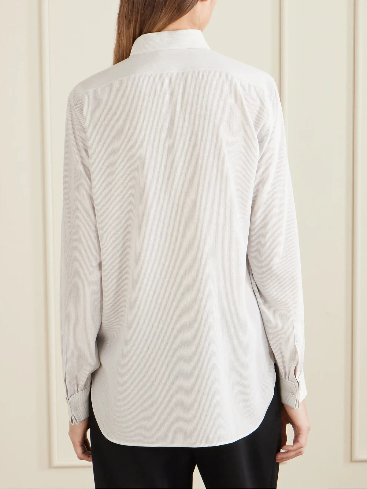 Fiora Pinstriped Silk Shirt