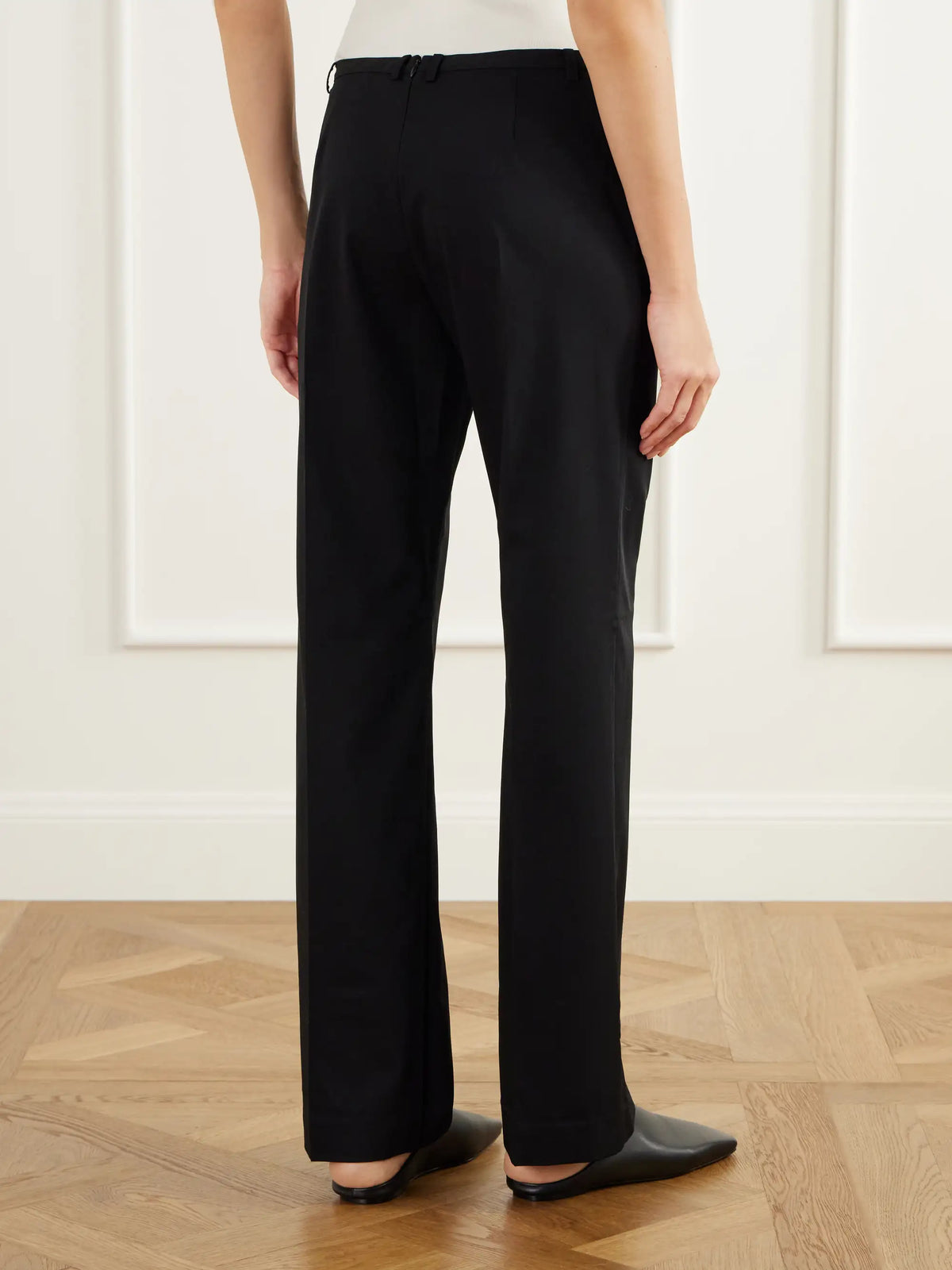ST. AGNI 90s Wool-twill Straight-leg Pants