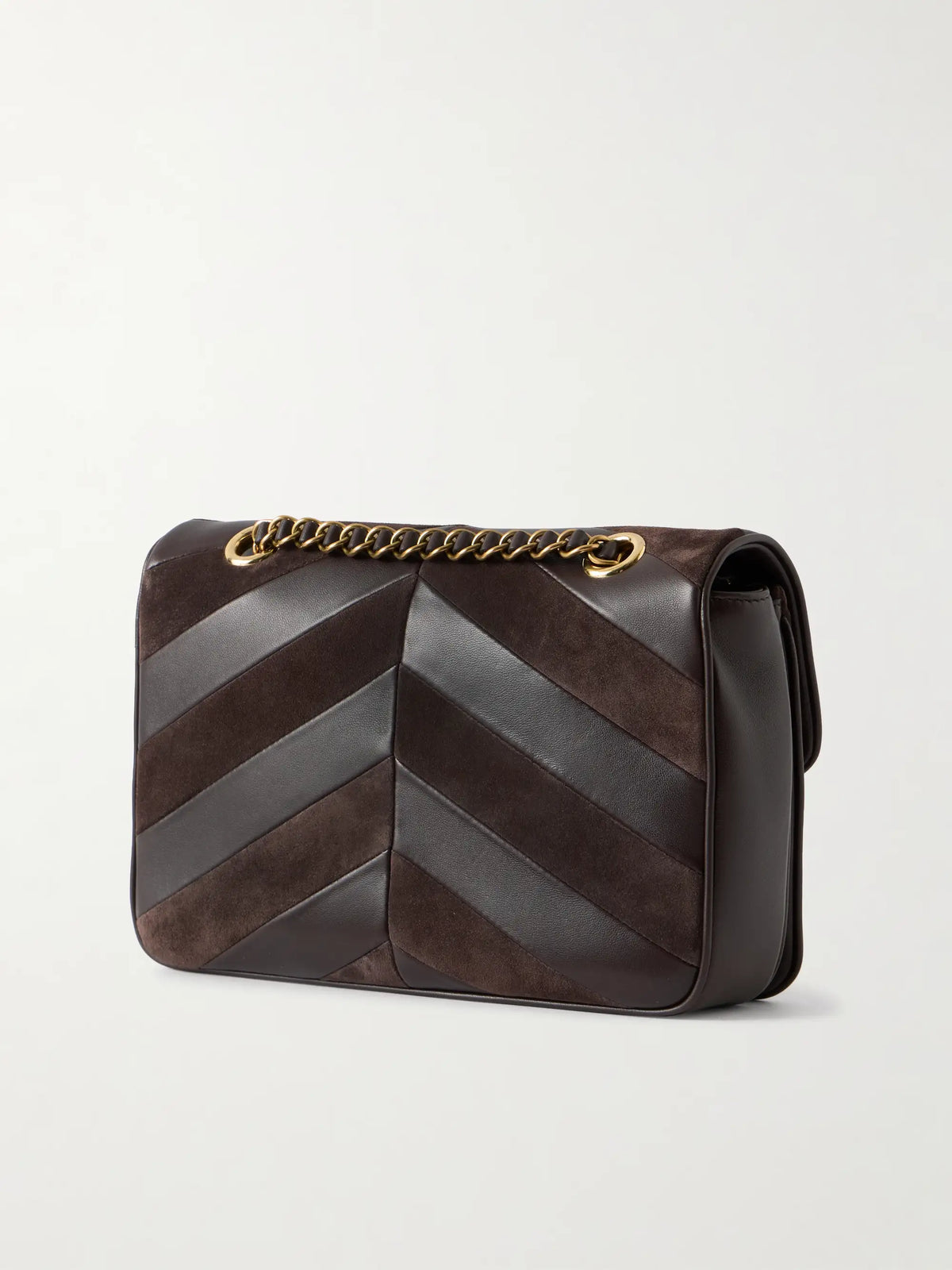 Djuna Medium Embellished Suede And Leather Shoulder Bag