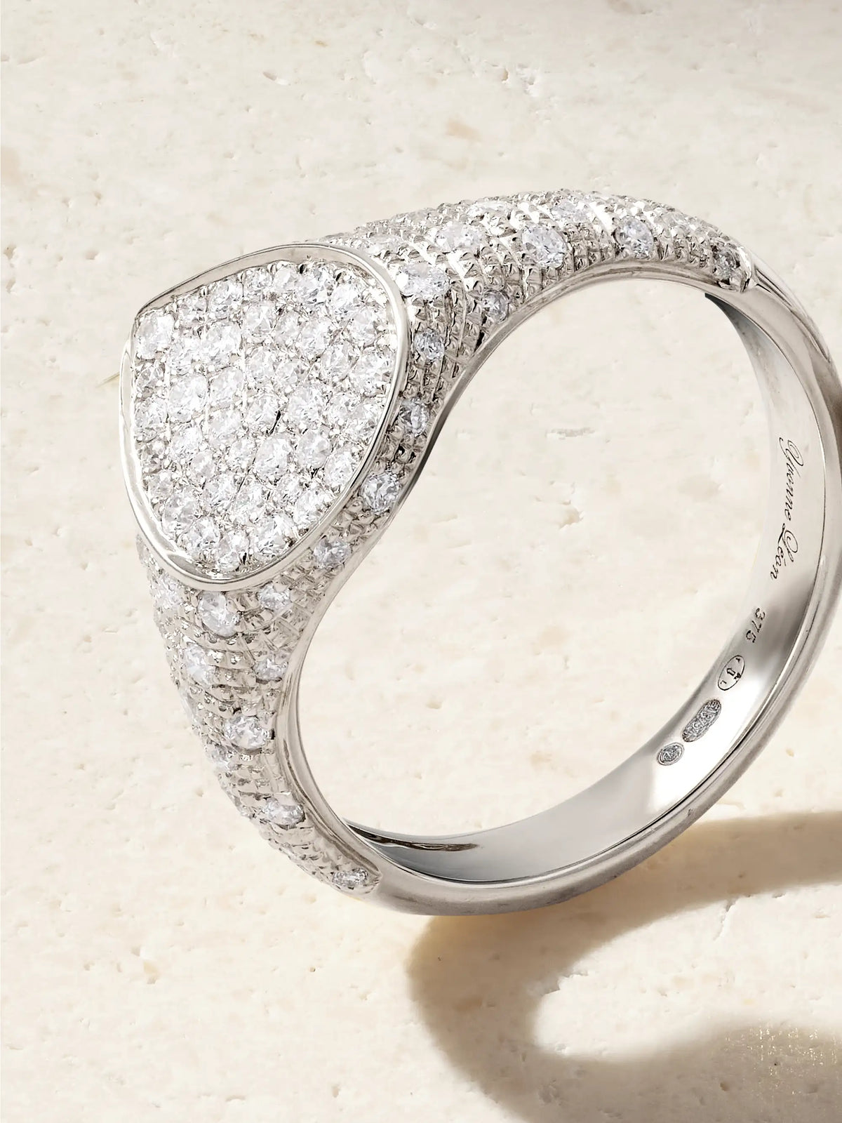 Mini Poire 9-karat White Gold Diamond Ring