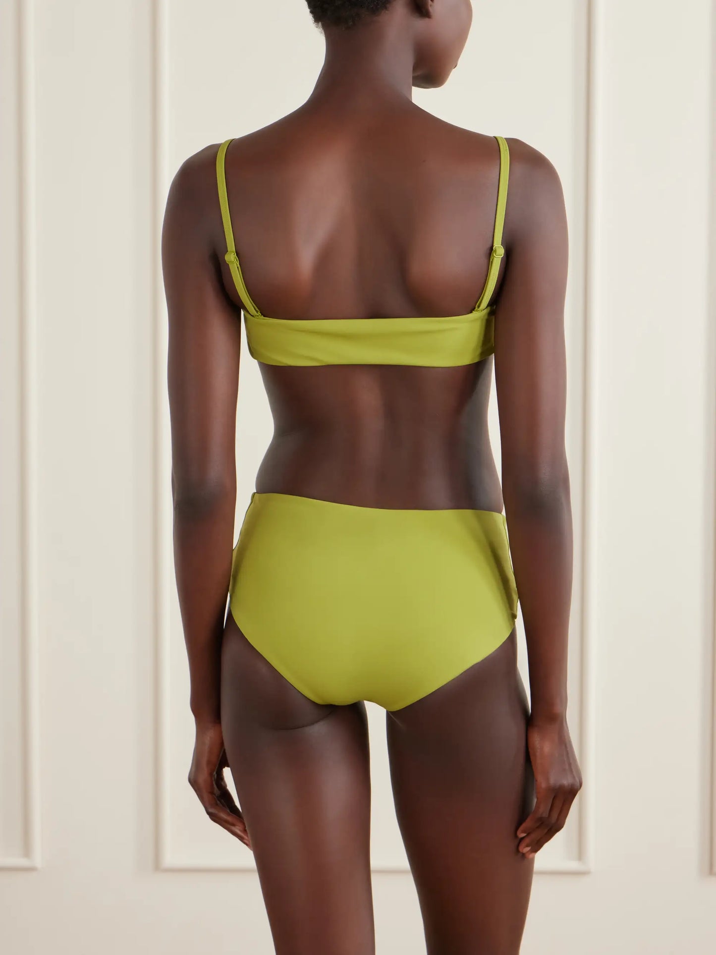 Ruched Prong Bandeau Bikini Top