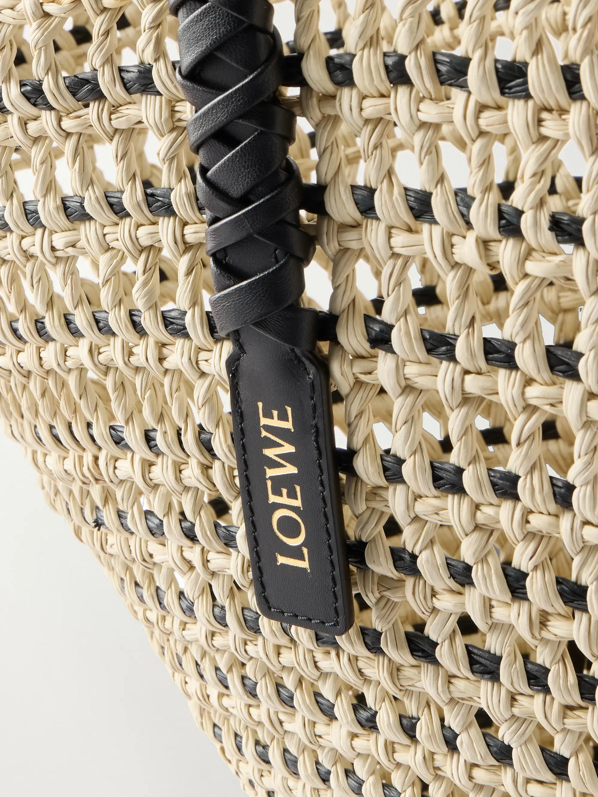 + Paula's Ibiza Leather-trimmed Iraca Tote