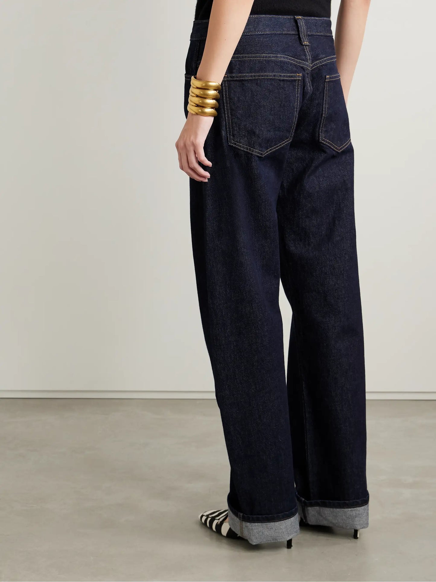 Karo Mid-rise Barrel-leg Jeans