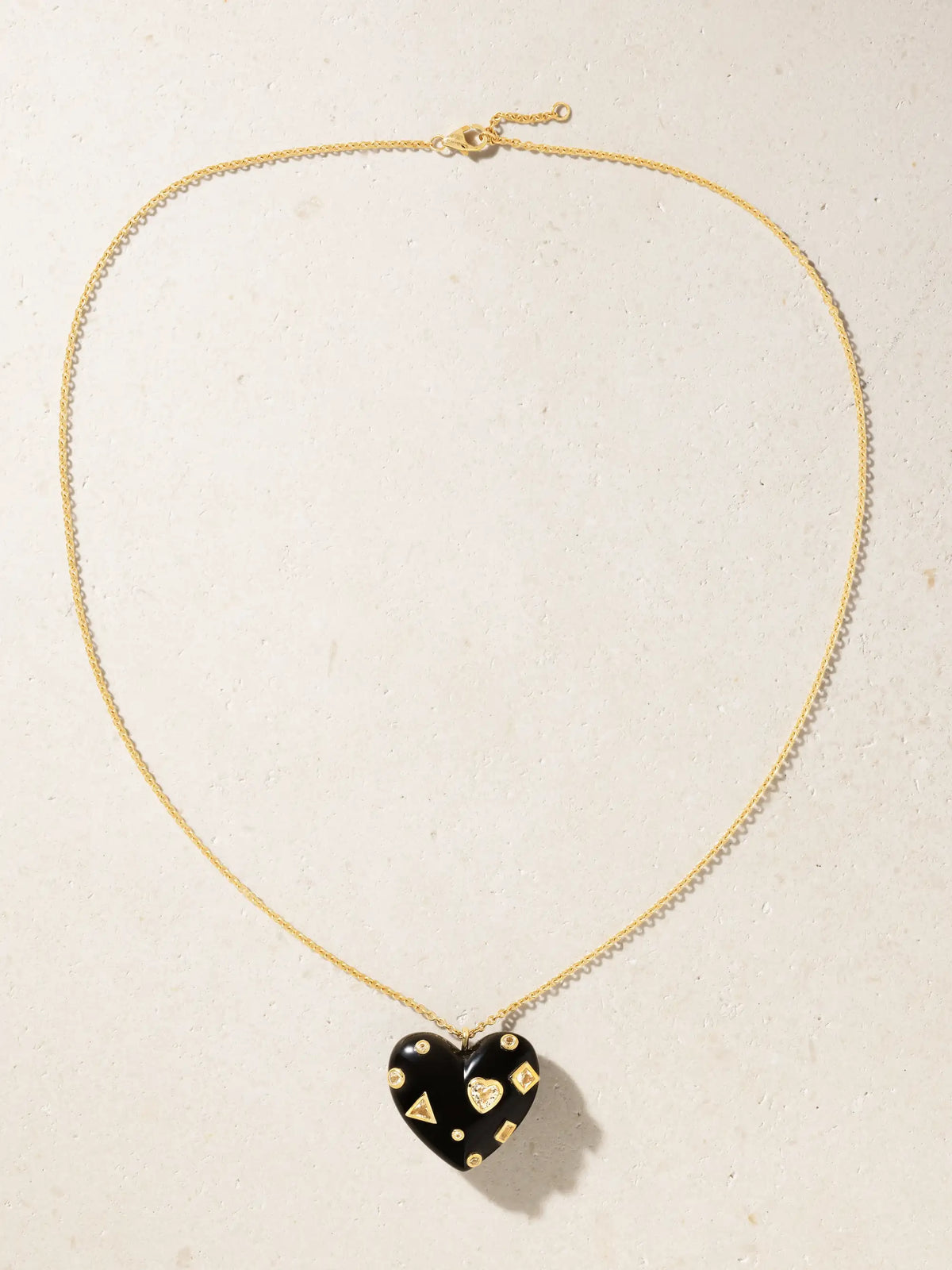 9-karat Gold, Onyx And Topaz Necklace