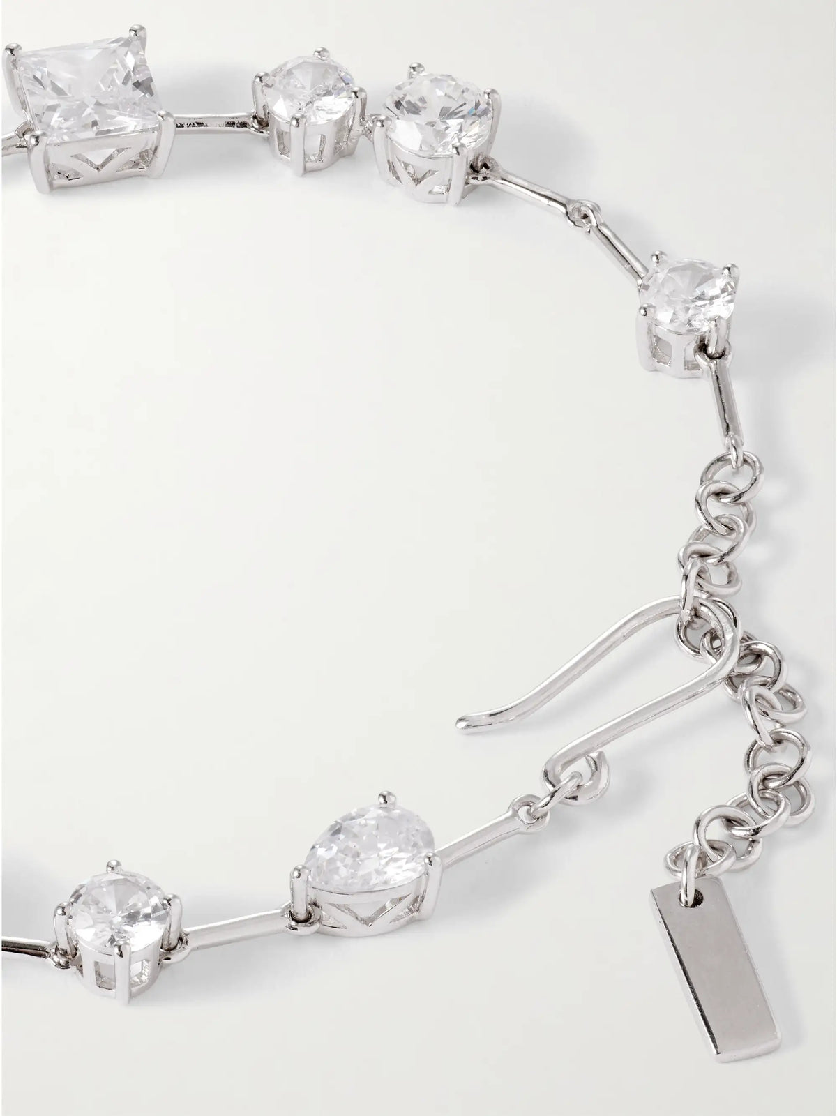 Delicate Rhodium-plated Cubic Zirconia Bracelet