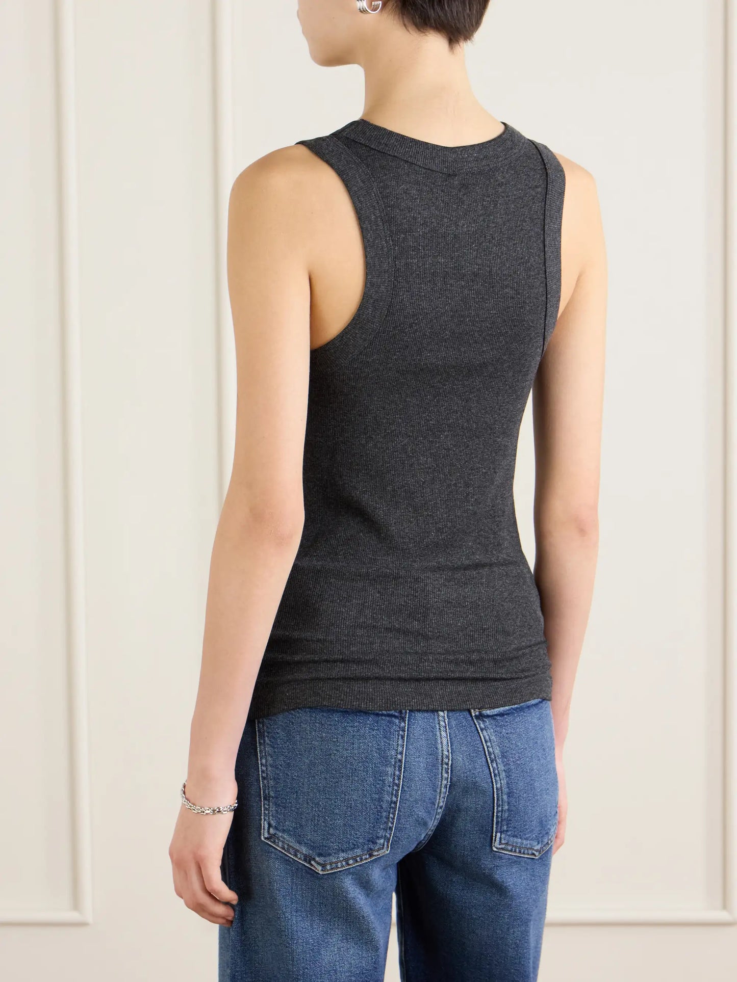 Leigh Ribbed Jersey Tank Top