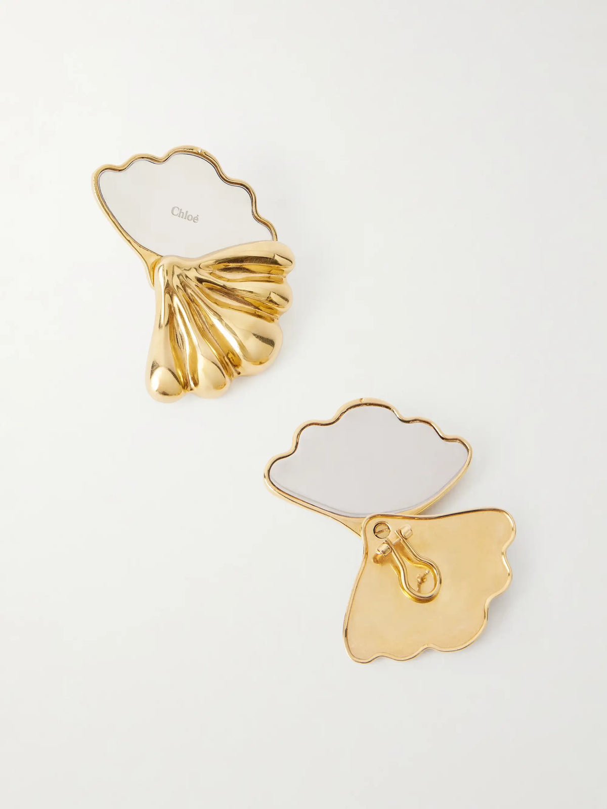 Gold-pleated Earrings