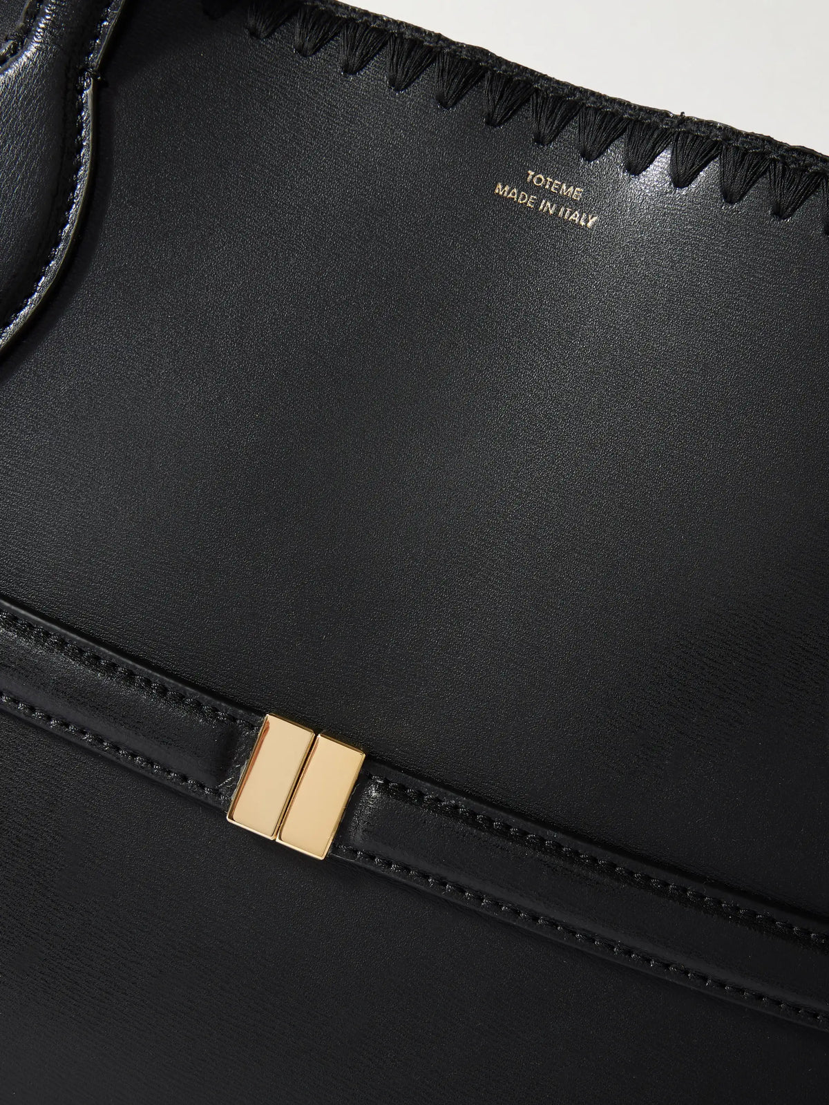 Lounge Belted Whipstitched Leather Tote