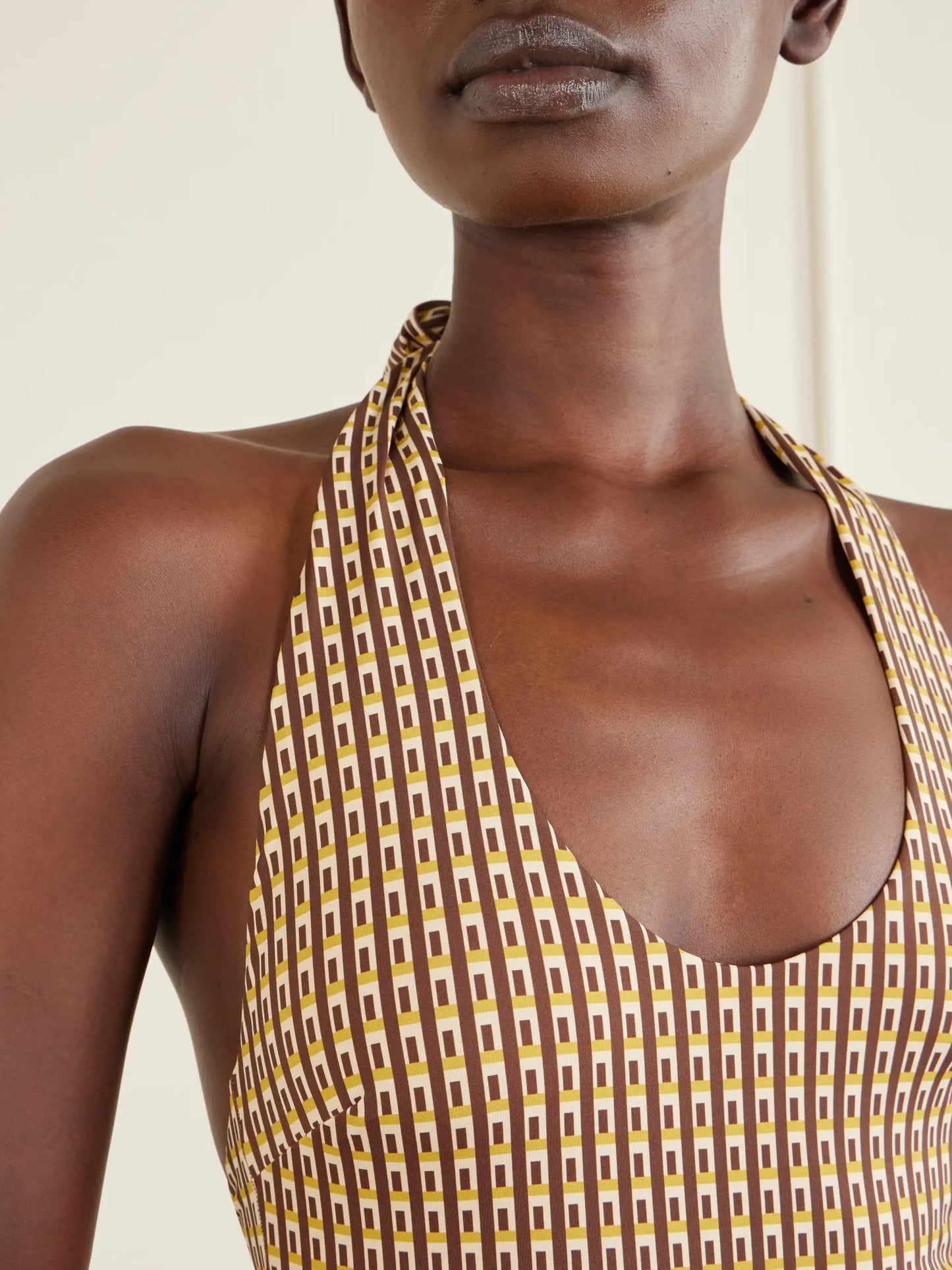Cooper Printed Halterneck Swimsuit