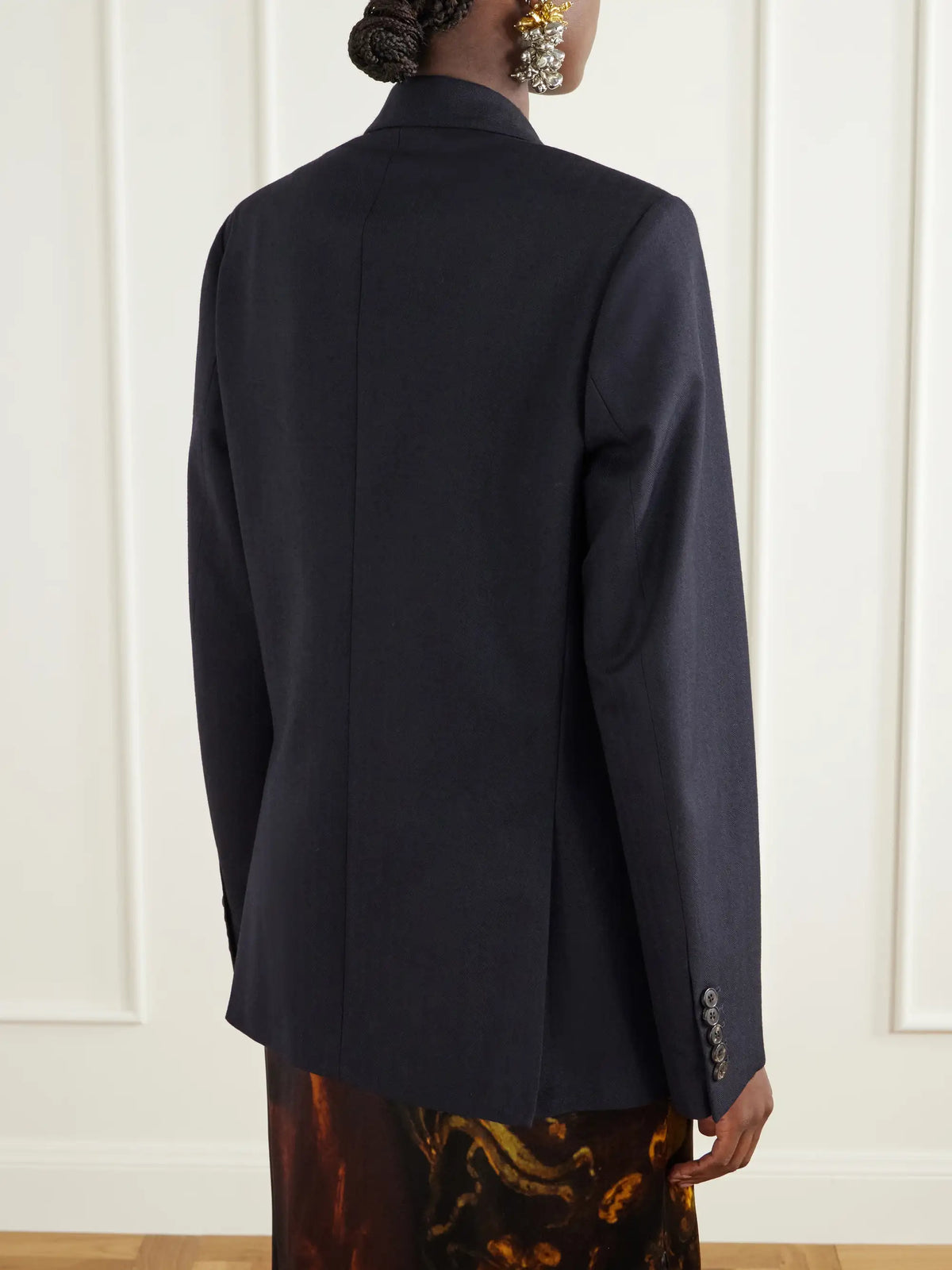 Dries Van Noten Embellished Double-breasted Wool Blazer