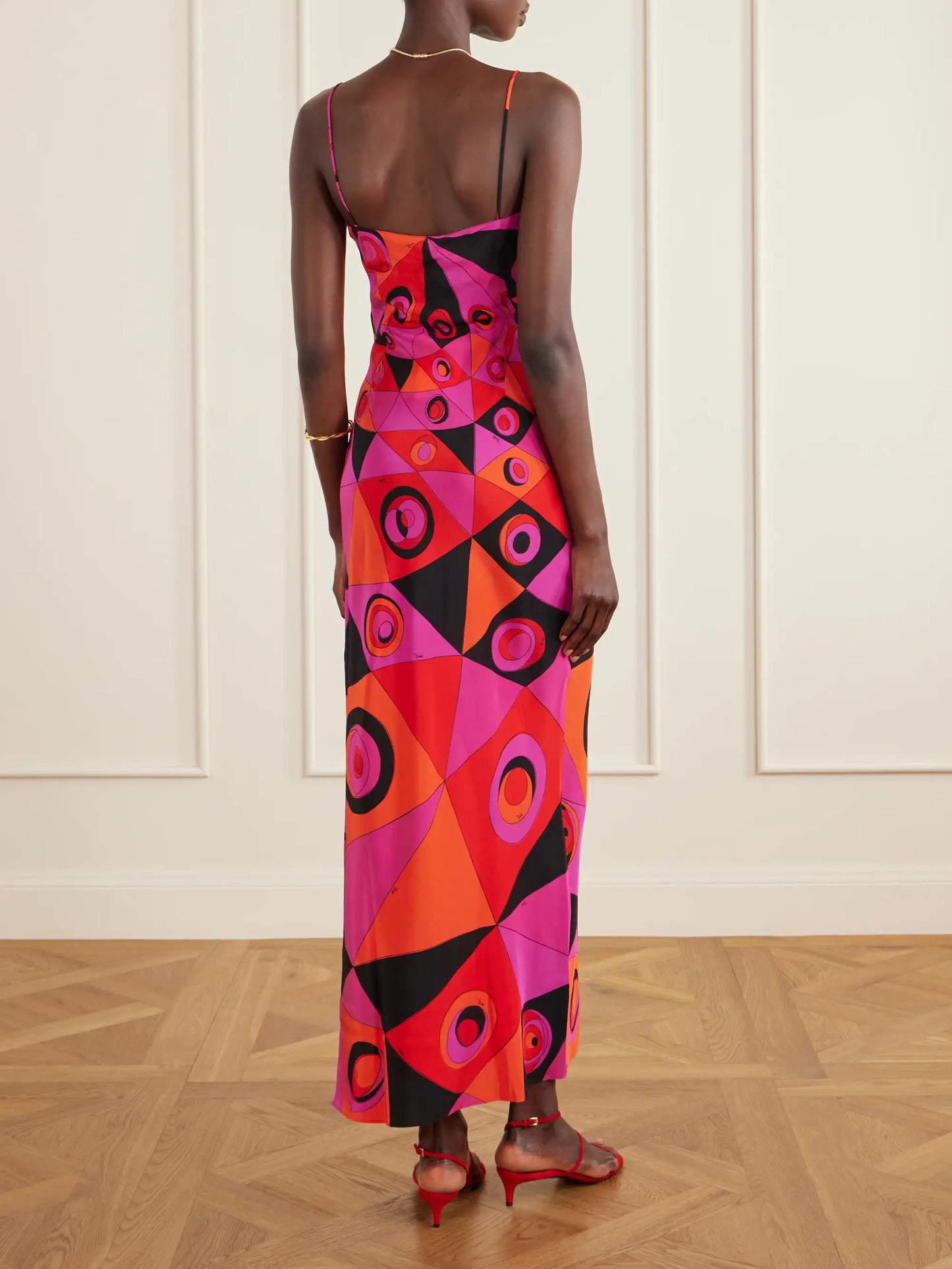 Printed Silk Crepe De Chine Maxi Dress