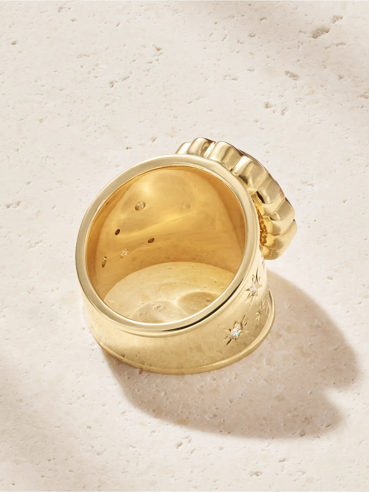 Alix Cigar 14-karat Gold, Aquamarine And Diamond Ring