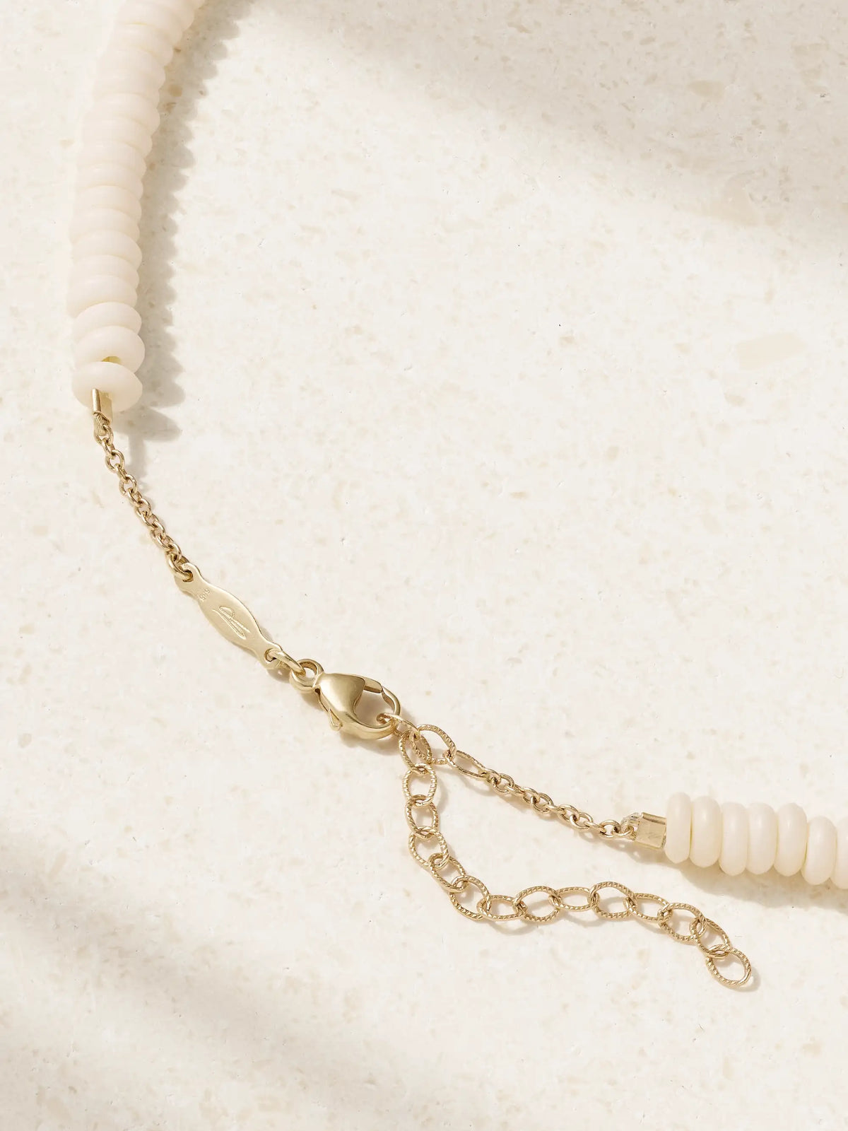Thunderbird 14-karat Gold, Bone, Diamond And Emerald Necklace