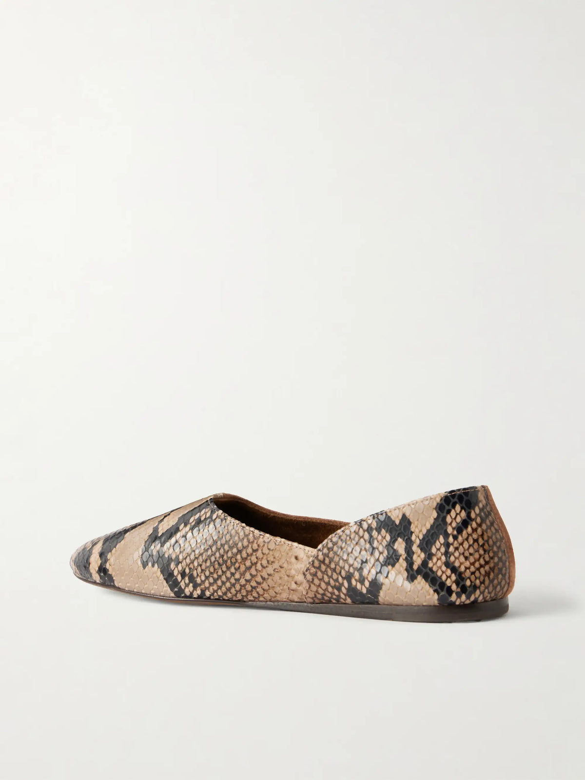 Jane Suede And Snake-effect Leather Moccasins